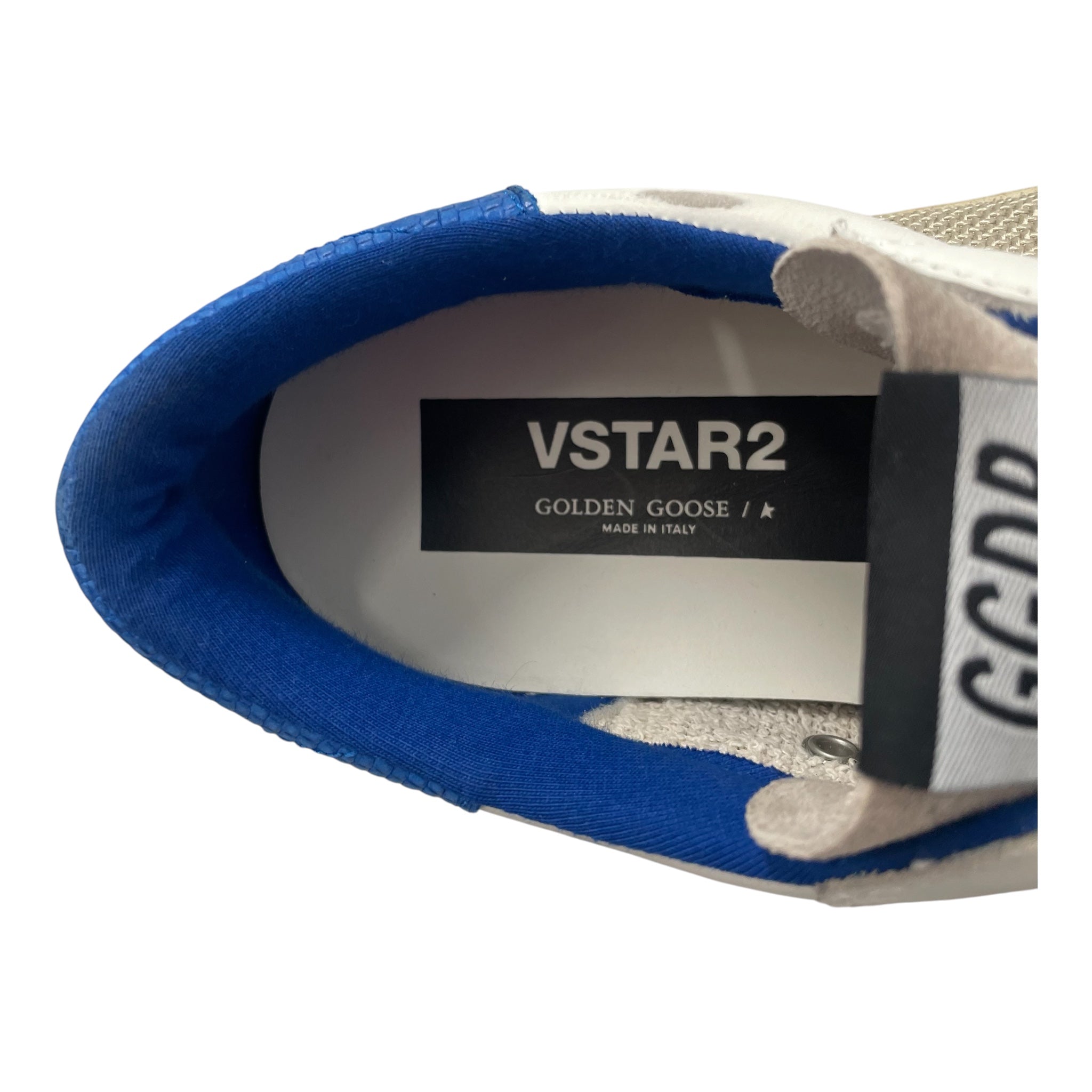 GOLDEN GOOSE/Hi-Sneakers/US 9/Cotton/WHT/\BLUE ANNKLE SILVER STAR view 4