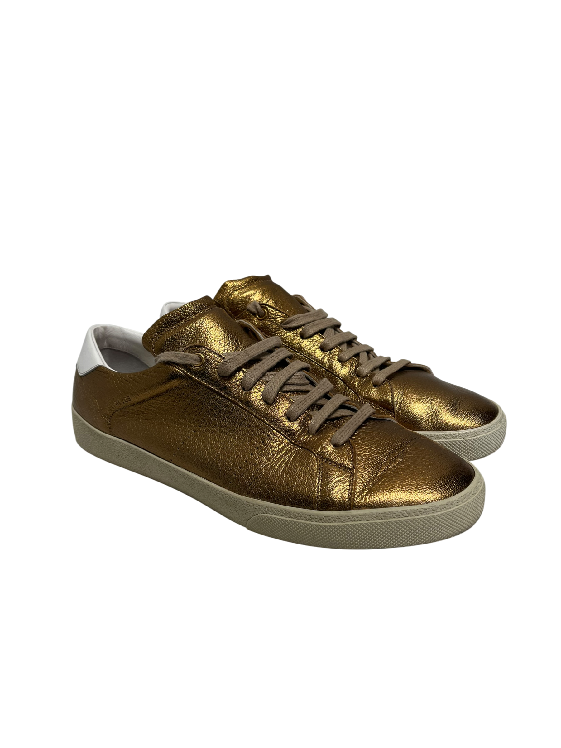 SAINT LAURENT/Low-Sneakers/EU 43.5/Leather/GLD/472370 METALLIC view 1
