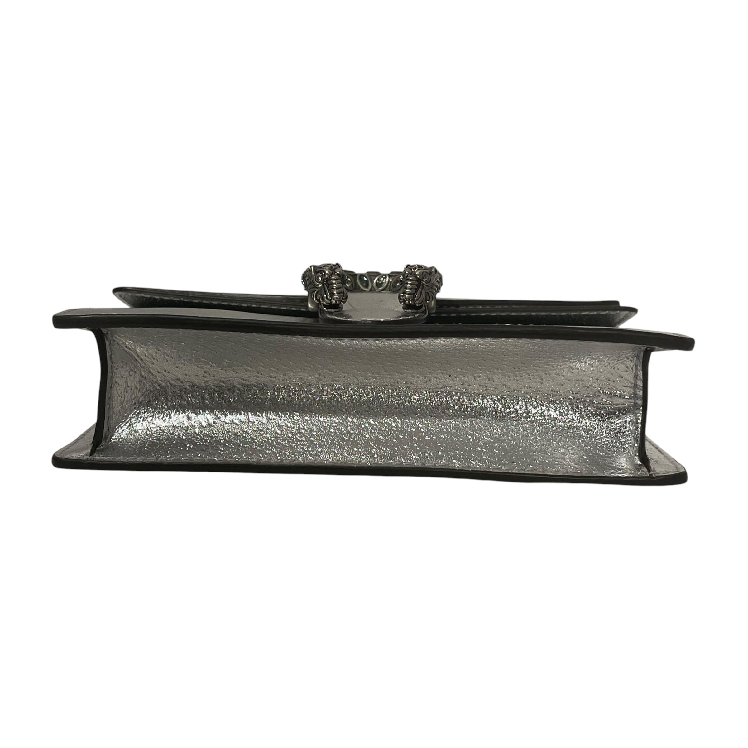 GUCCI/Cross Body Bag/Leather/SLV/dionysus super mini Matalic view 4