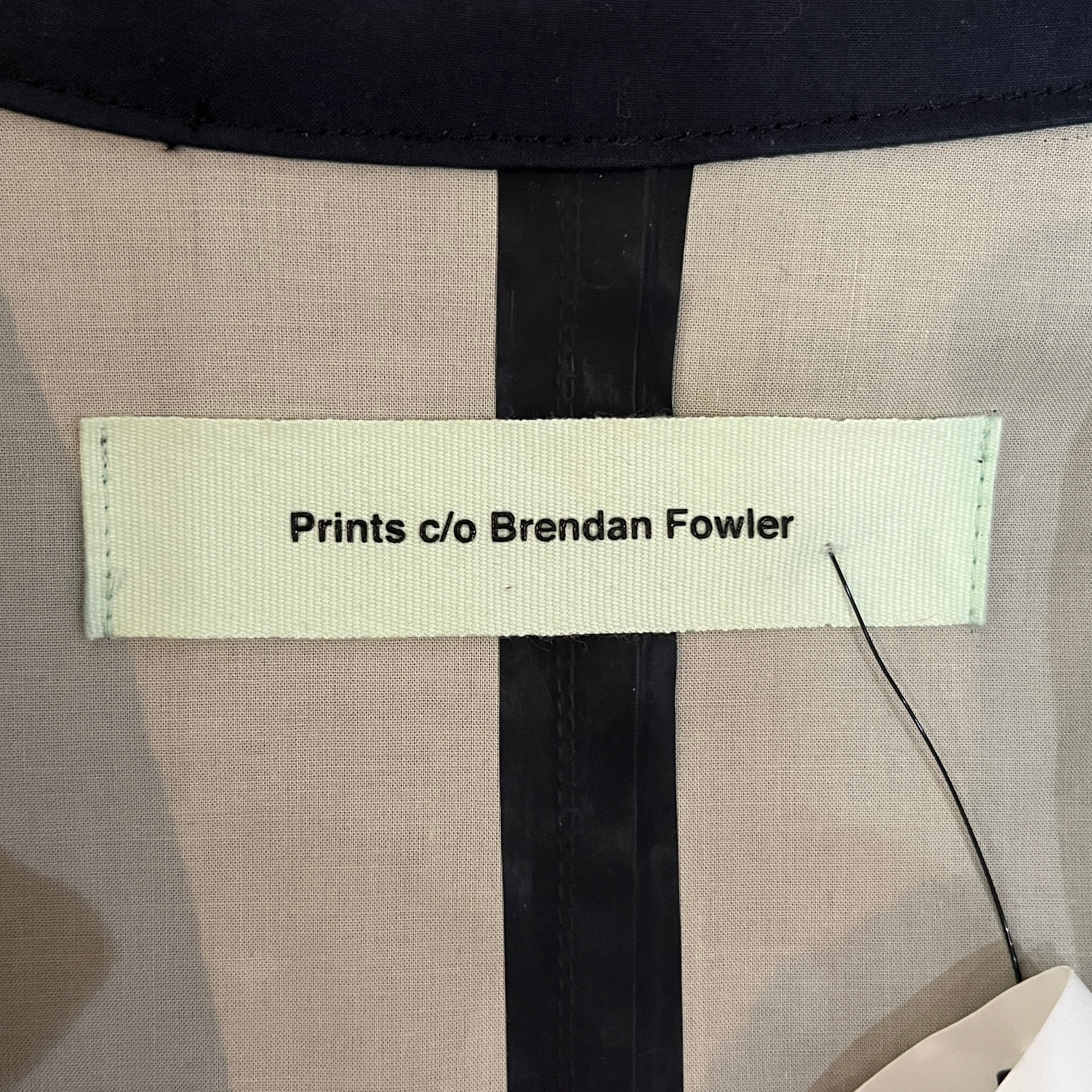 OFF-WHITE/Trench Coat/M/Cotton/NVY/PRINTS C/O BRENDAN FOWLER view 3