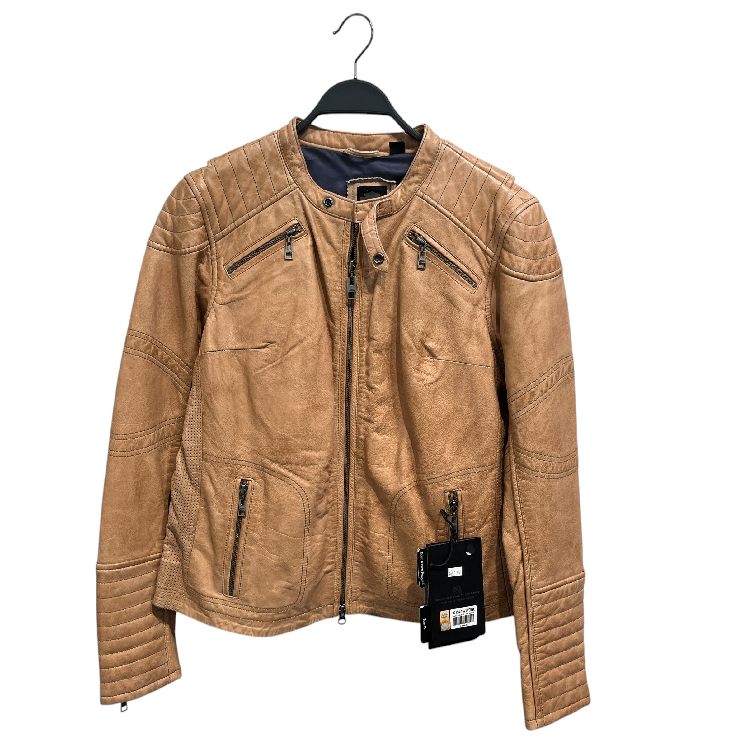 HARLEY DAVIDSON/Leather Jkt/XL/Leather/BEG/NWT view 1