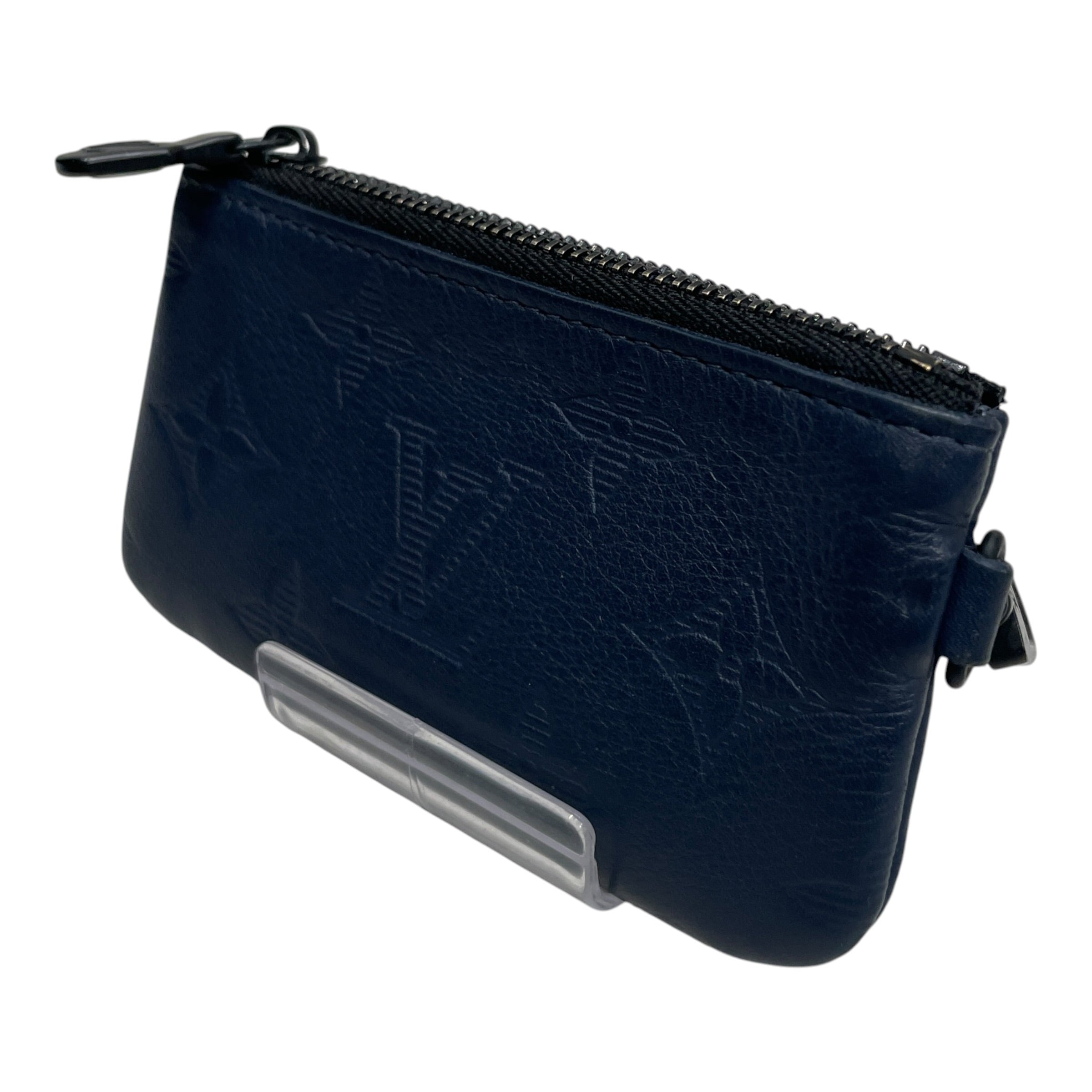 LOUIS VUITTON/Key Case/Monogram/Leather/NVY/M's/coin purse view 2