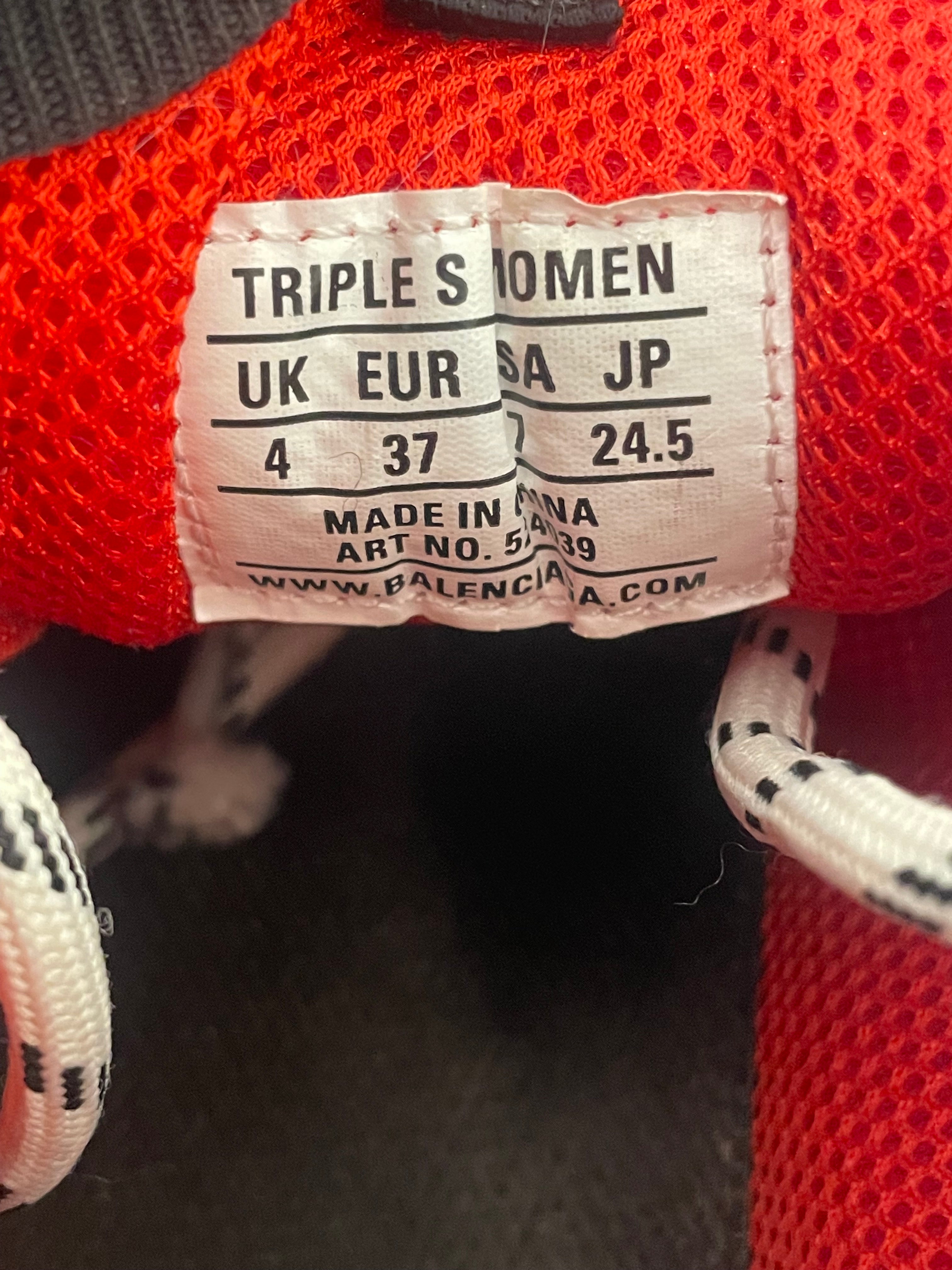 BALENCIAGA/Low-Sneakers/EU 37/Cotton/MLT/TRIPLE S - ART NO. 524039 view 7