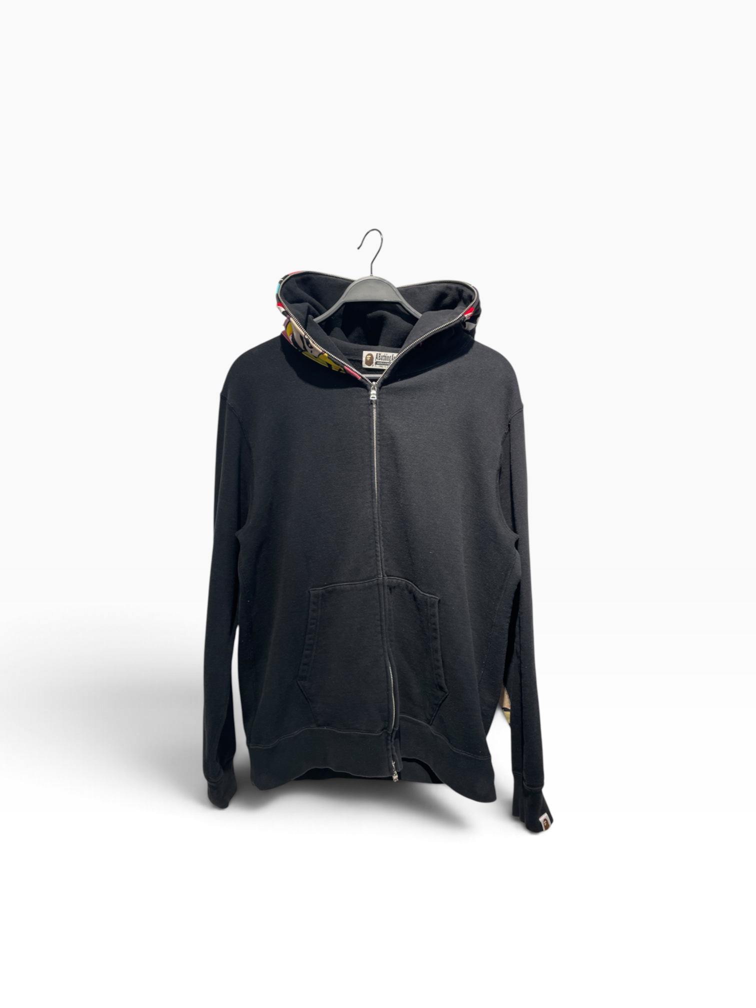 A BATHING APE/Zip Up Hoodie/XL/Cotton/BLK/MULTI CAMO ZIP UP HOODIE view 1