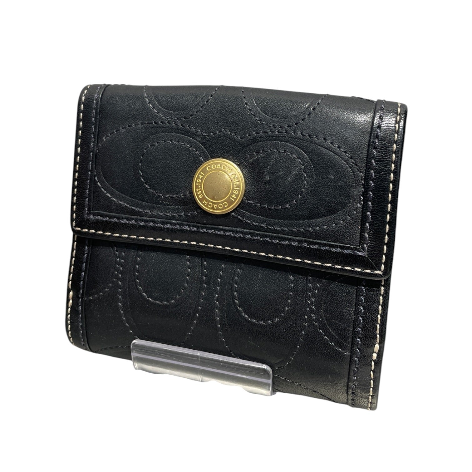 COACH/Wallet/Leather/BLK/L's/ view 1