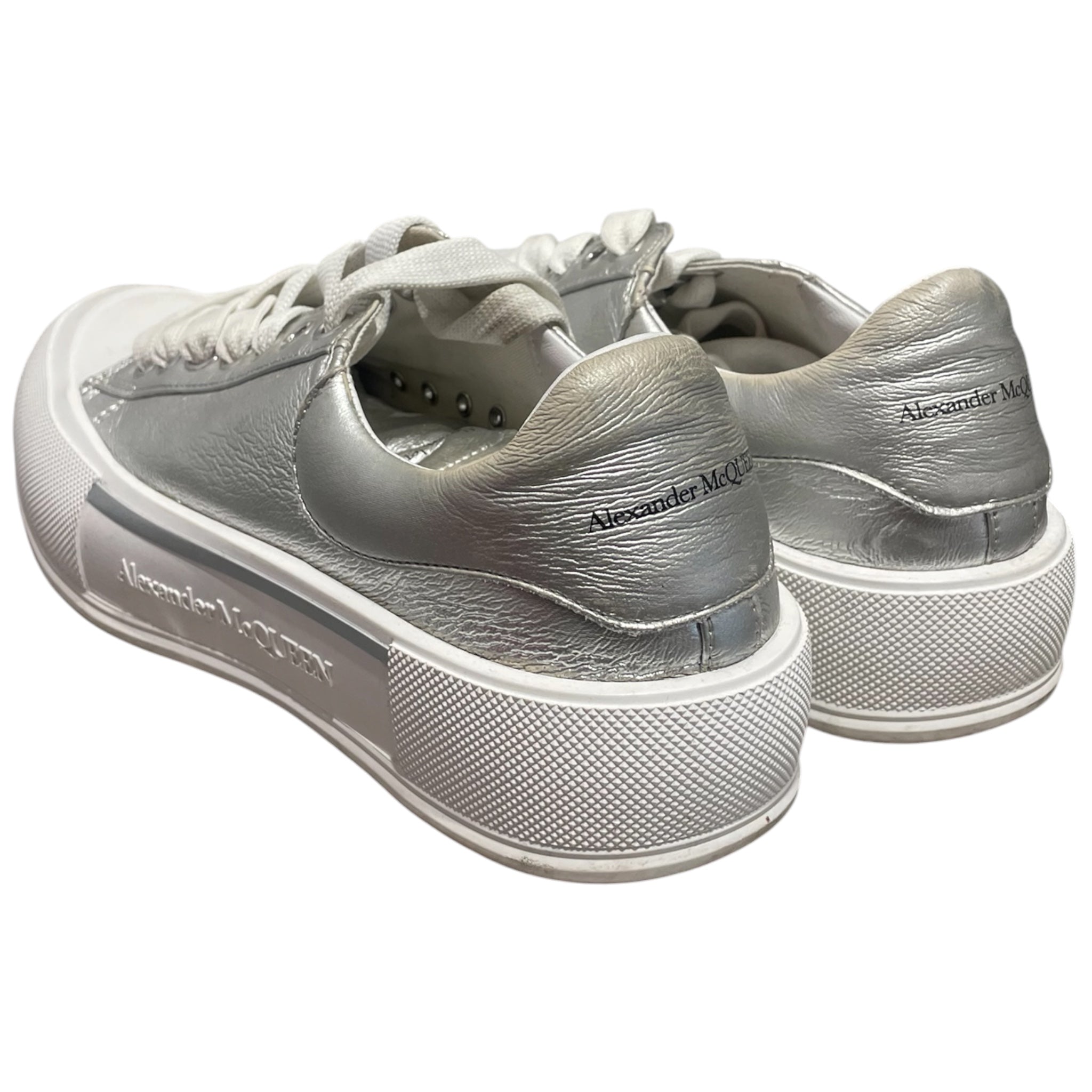 Alexander McQueen/Low-Sneakers/EU 42/Iridescent/Leather/SLV/ view 2