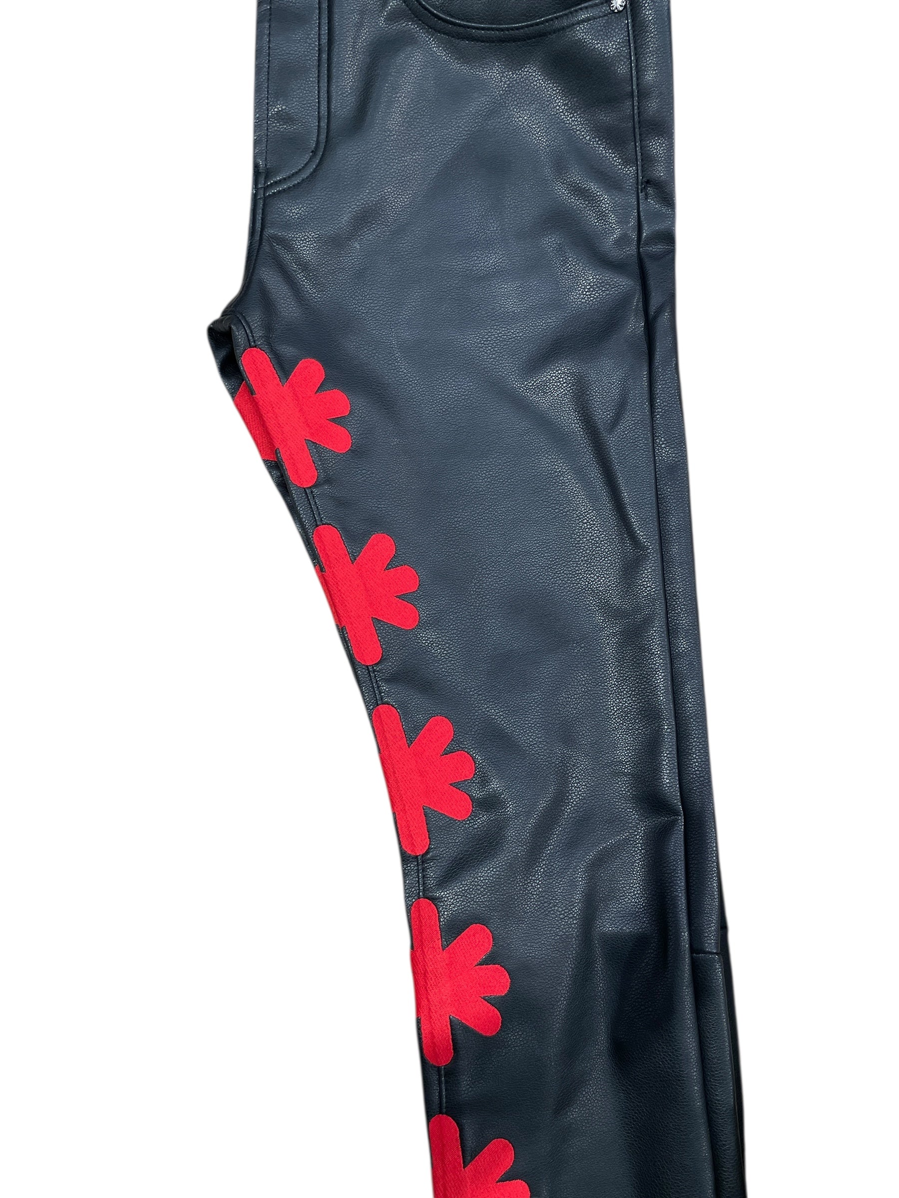 1-800-968-3825 LOSTSHDWS/Straight Pants/43/Cotton/BLK/red patches view 6