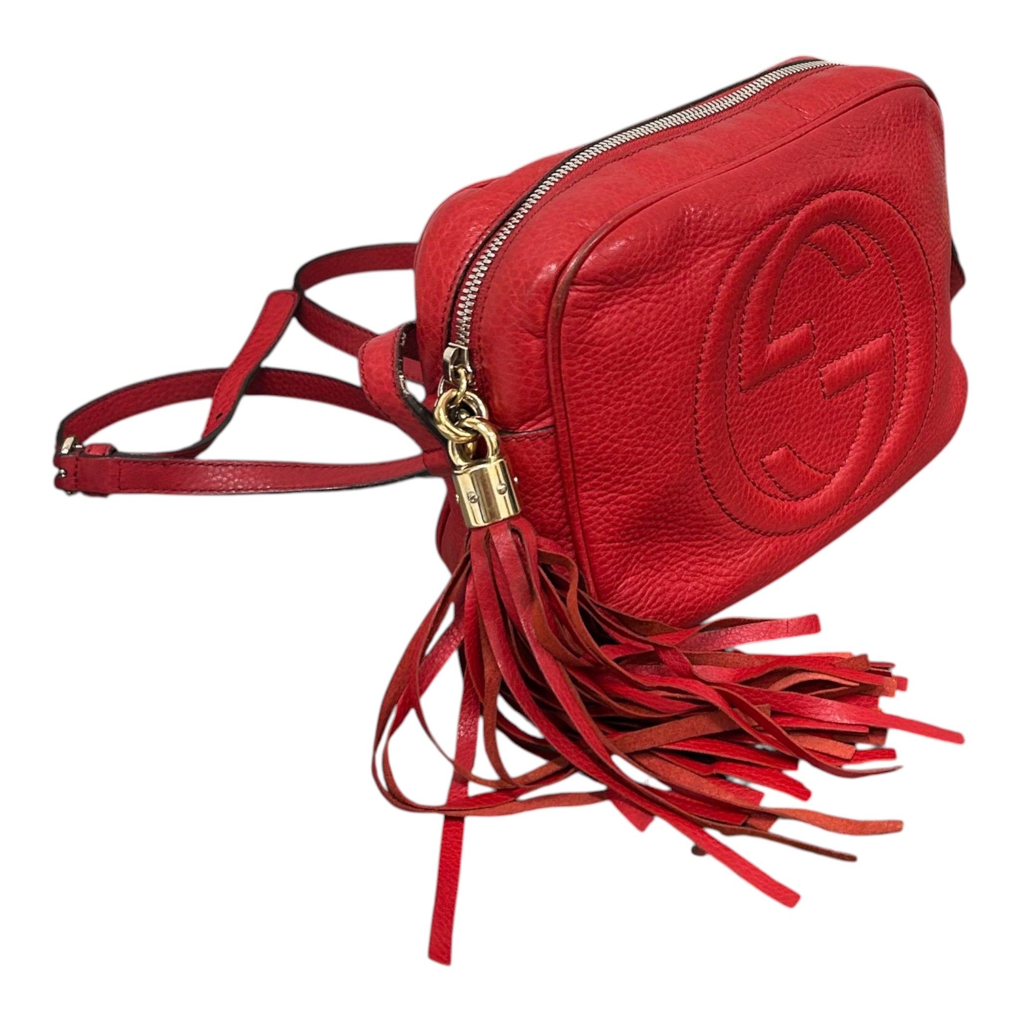 GUCCI/Cross Body Bag/S/Leather/RED/MARMONT SMALL SHOULDER BAG view 6