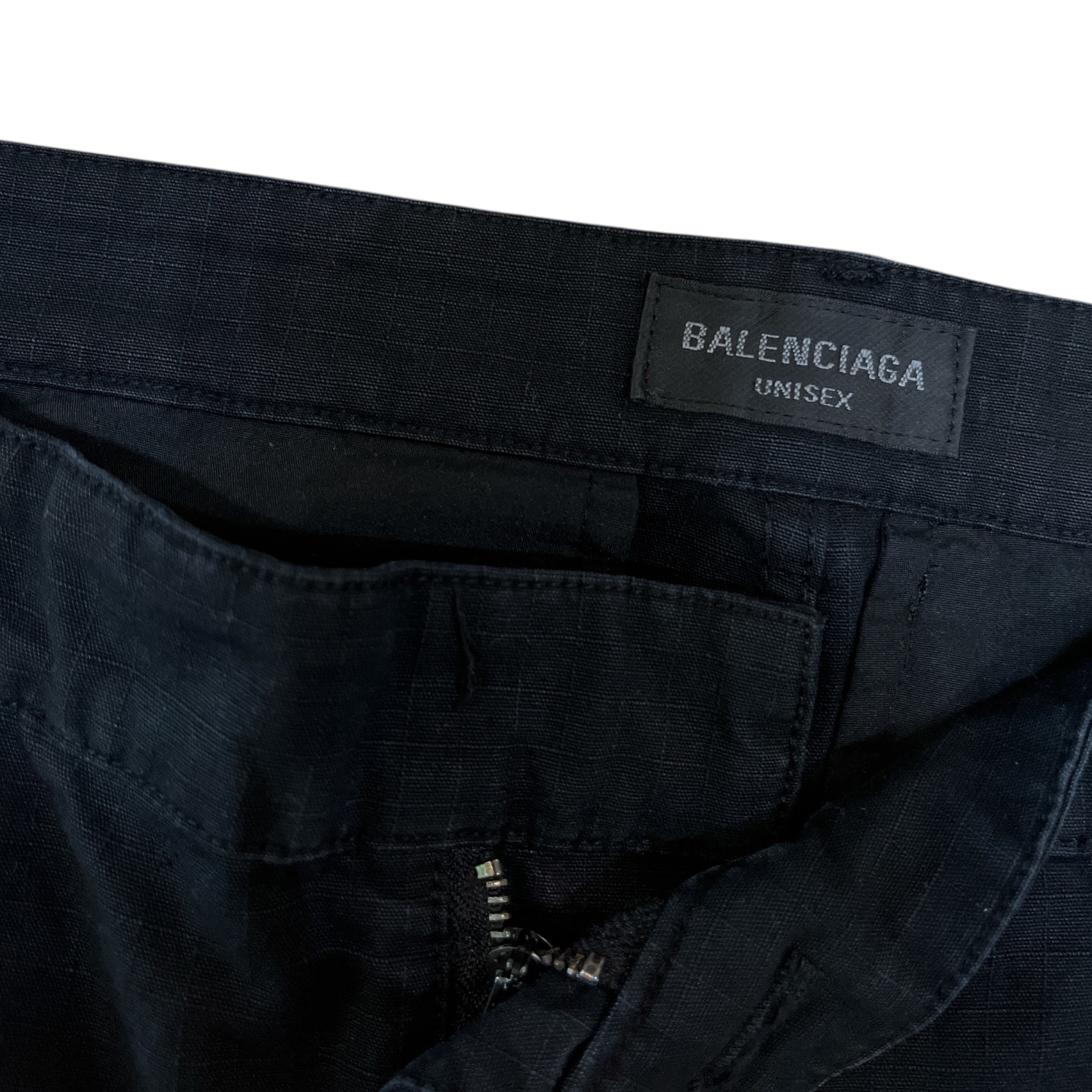 BALENCIAGA/Cargo Pants/S/Denim/BLK/FLARES, MISSING BUTTON view 7