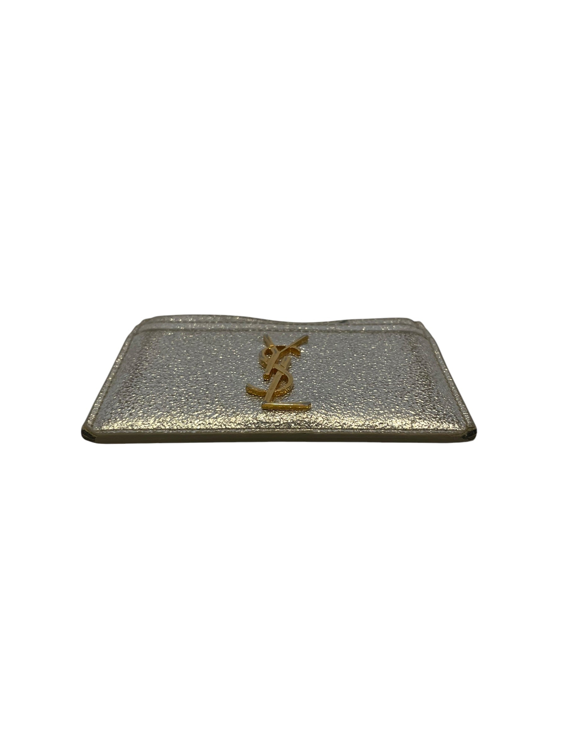 SAINT LAURENT/Wallet/SLV/L's/METALLIC CARD HOLDER view 3
