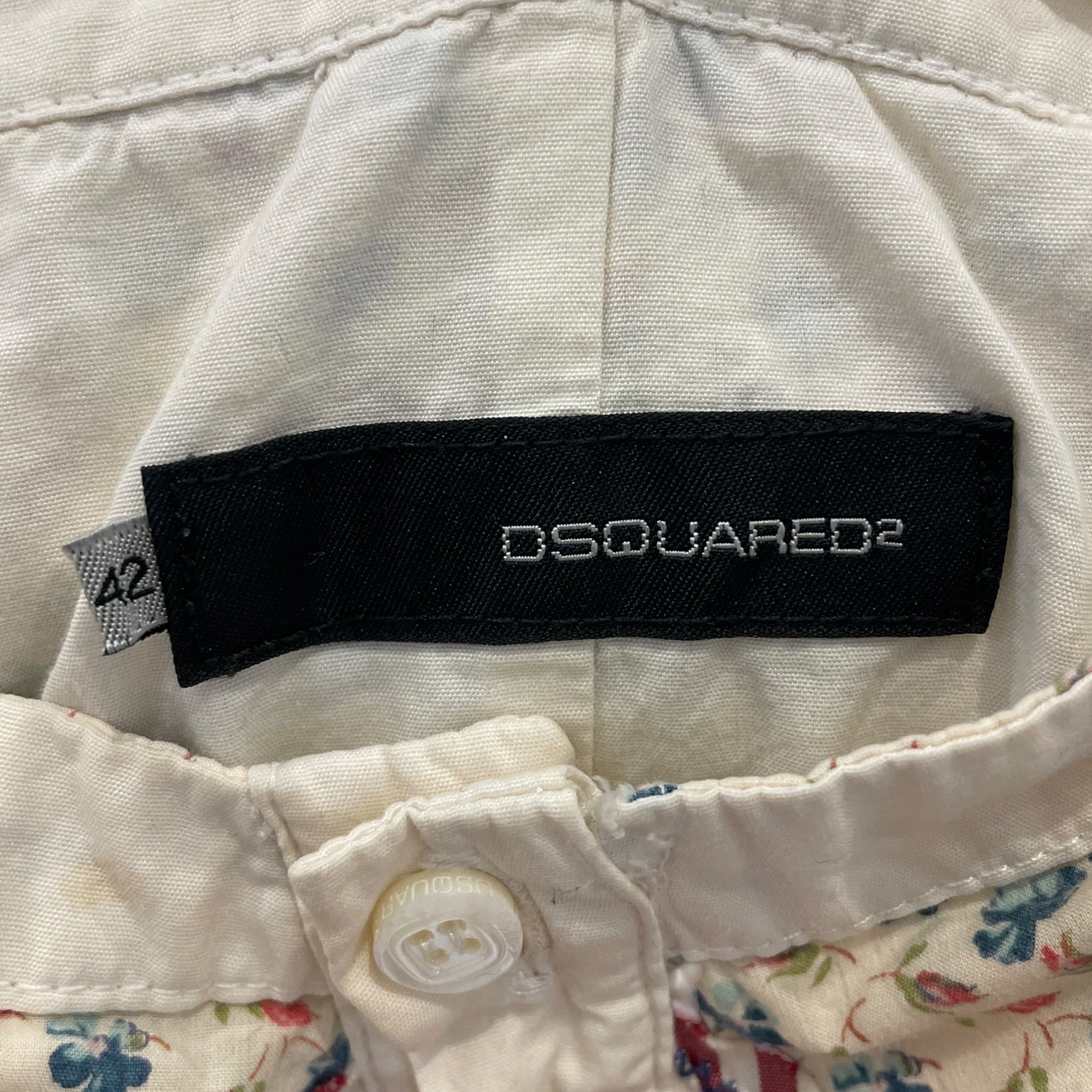 DSQUARED2/Camisole/S/Floral Pattern/Cotton/WHT/patchwork view 3