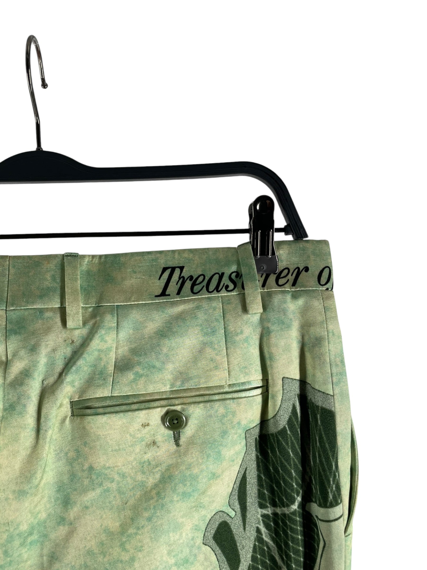 MOSCHINO/Pants/48/Rayon/GRN/All Over Print/232ZRA25047050 MONEY PRINT view 4