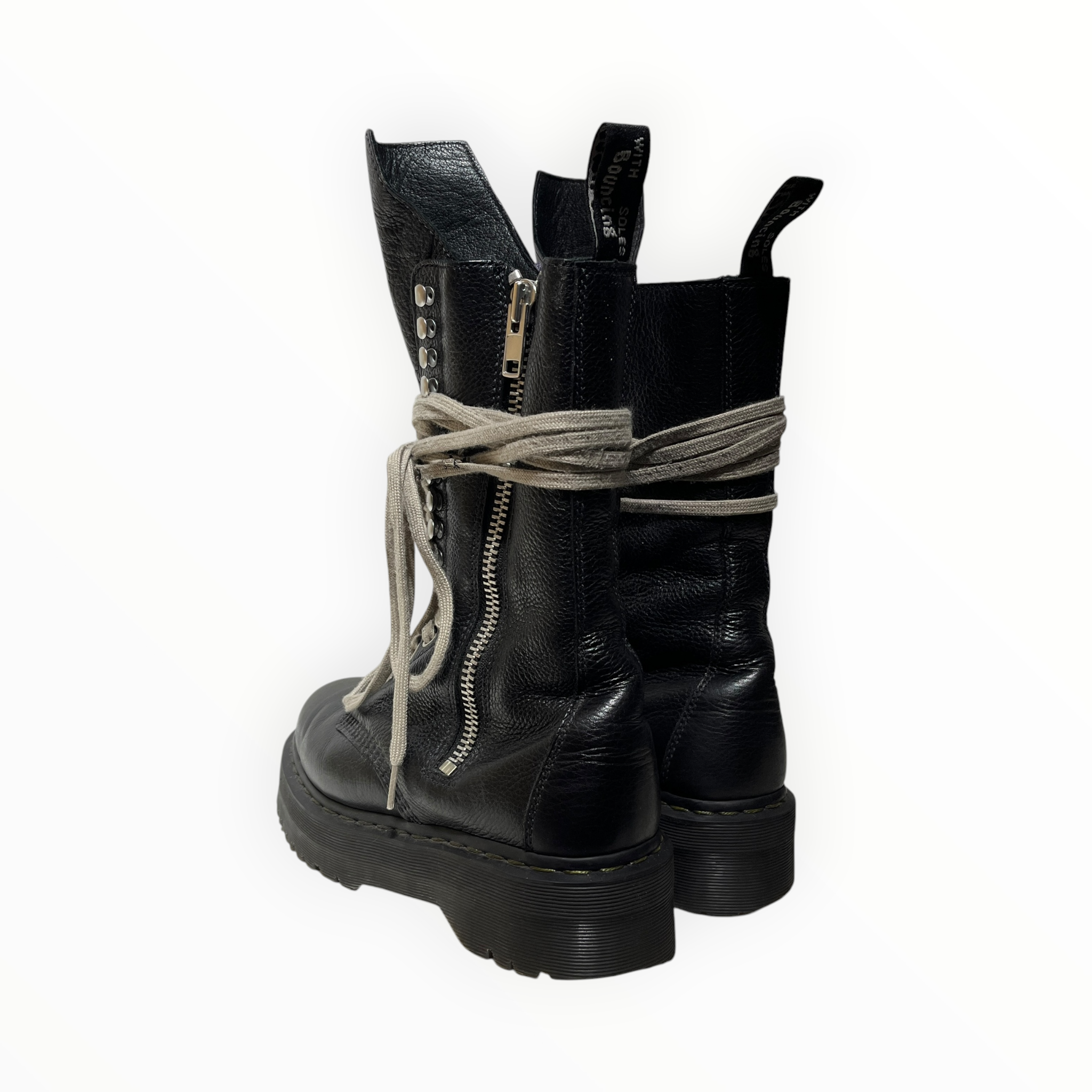 Dr.Martens/Rick Owens/Lace Up Boots/US 10/Leather/BLK/1918 Quad Platform view 2