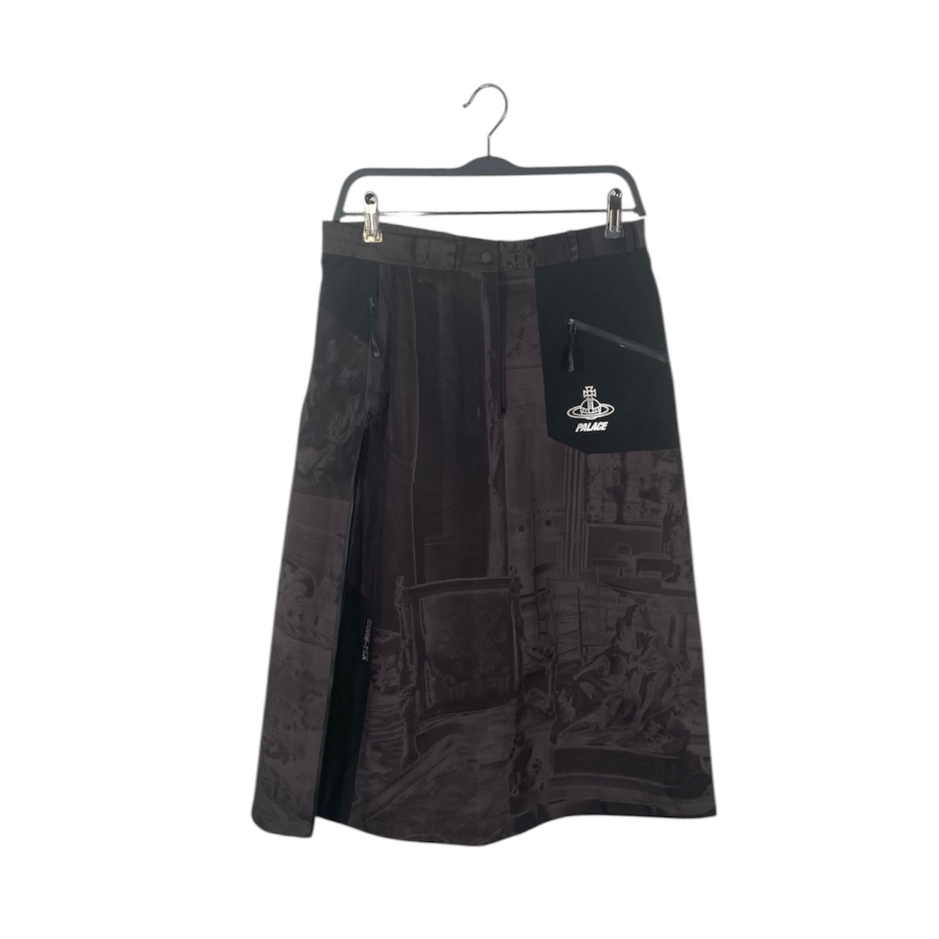 Vivienne Westwood/Long Skirt/S/All Over Print/Gore-Tex/GRY/palace collab dark print skirt view 1