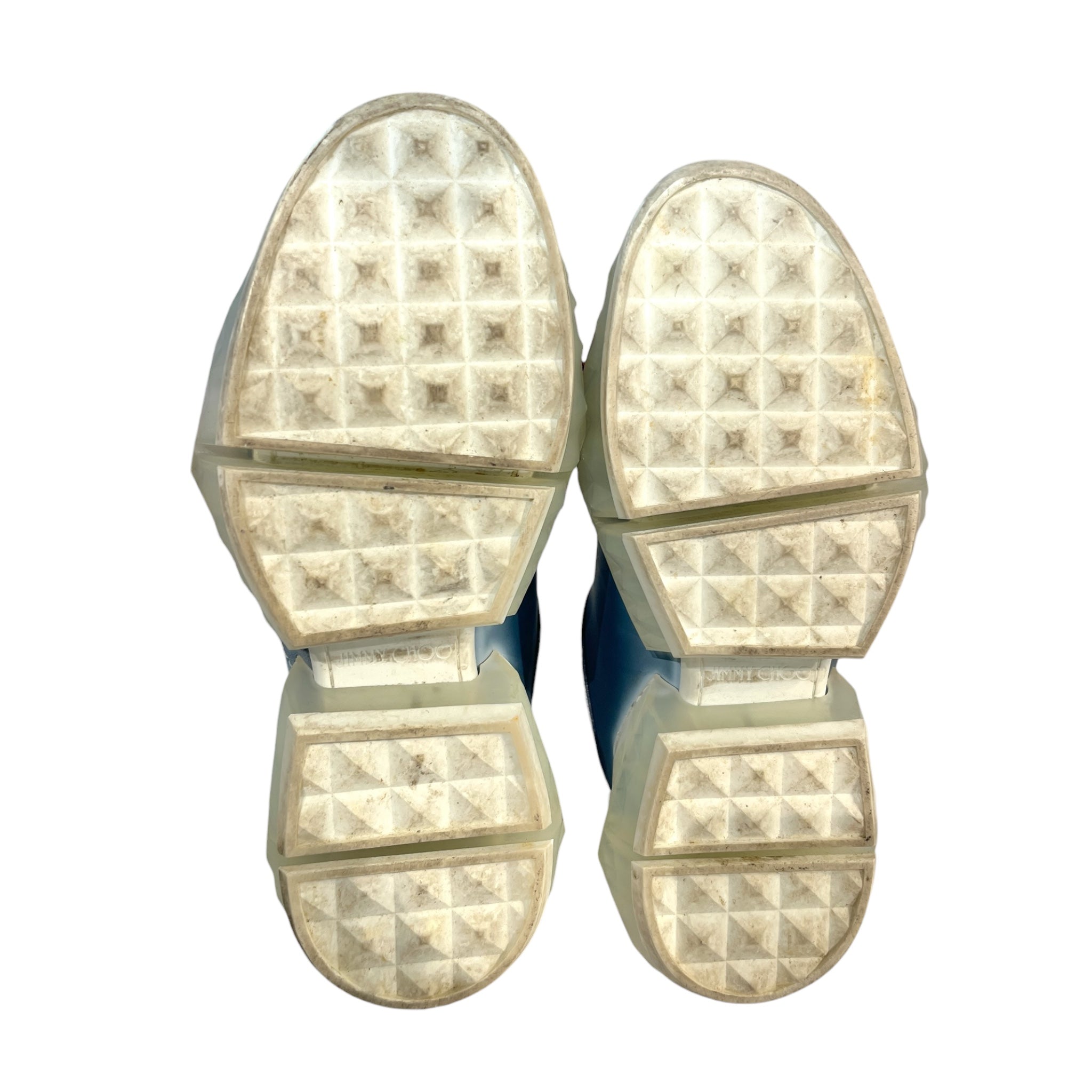 JIMMY CHOO/Low-Sneakers/EU 43.5/Polyester/BLU/FROSTED/CRYSTAL SOLE view 4