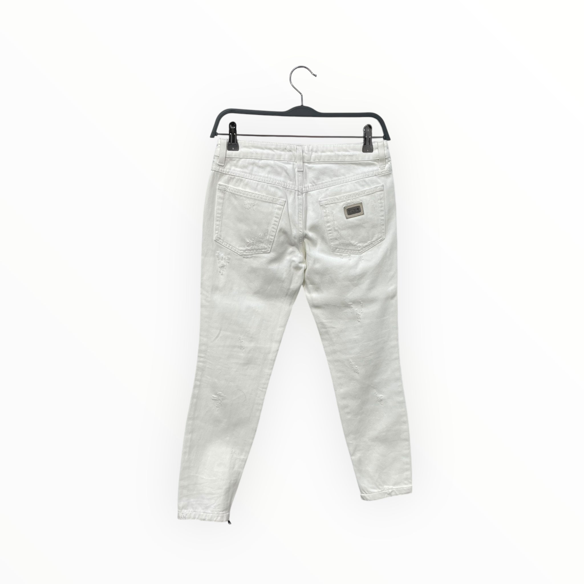 DOLCE&GABBANA/Straight Pants/S/Denim/WHT/ view 2