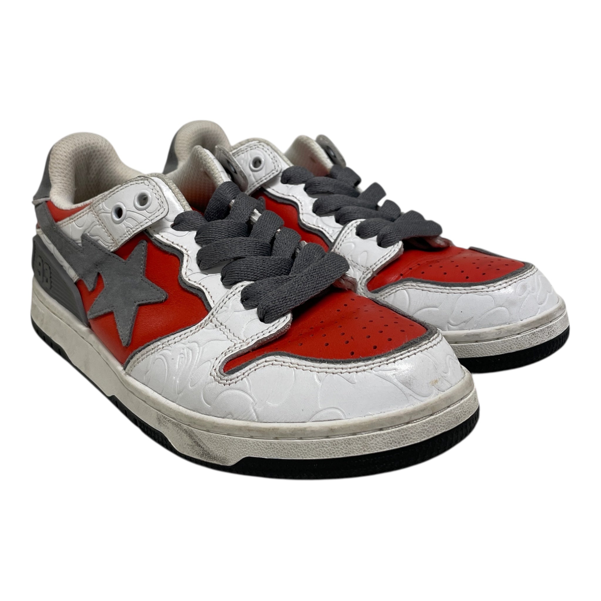 BAPE STA!/Low-Sneakers/US 6/Cotton/ORN/GREY STAR view 1