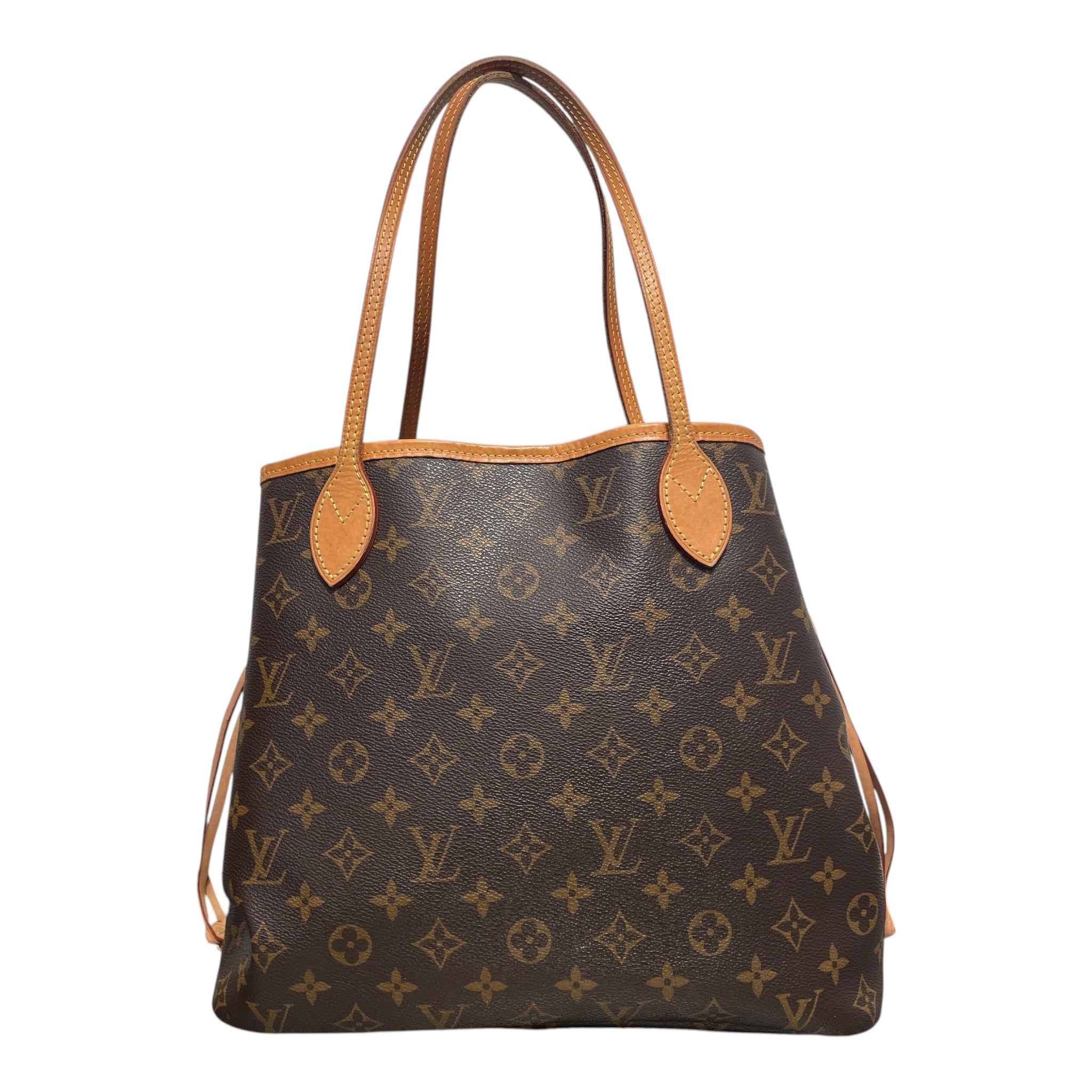 LOUIS VUITTON/Tote Bag/Monogram/Leather/BRW/NEVERFULL view 1