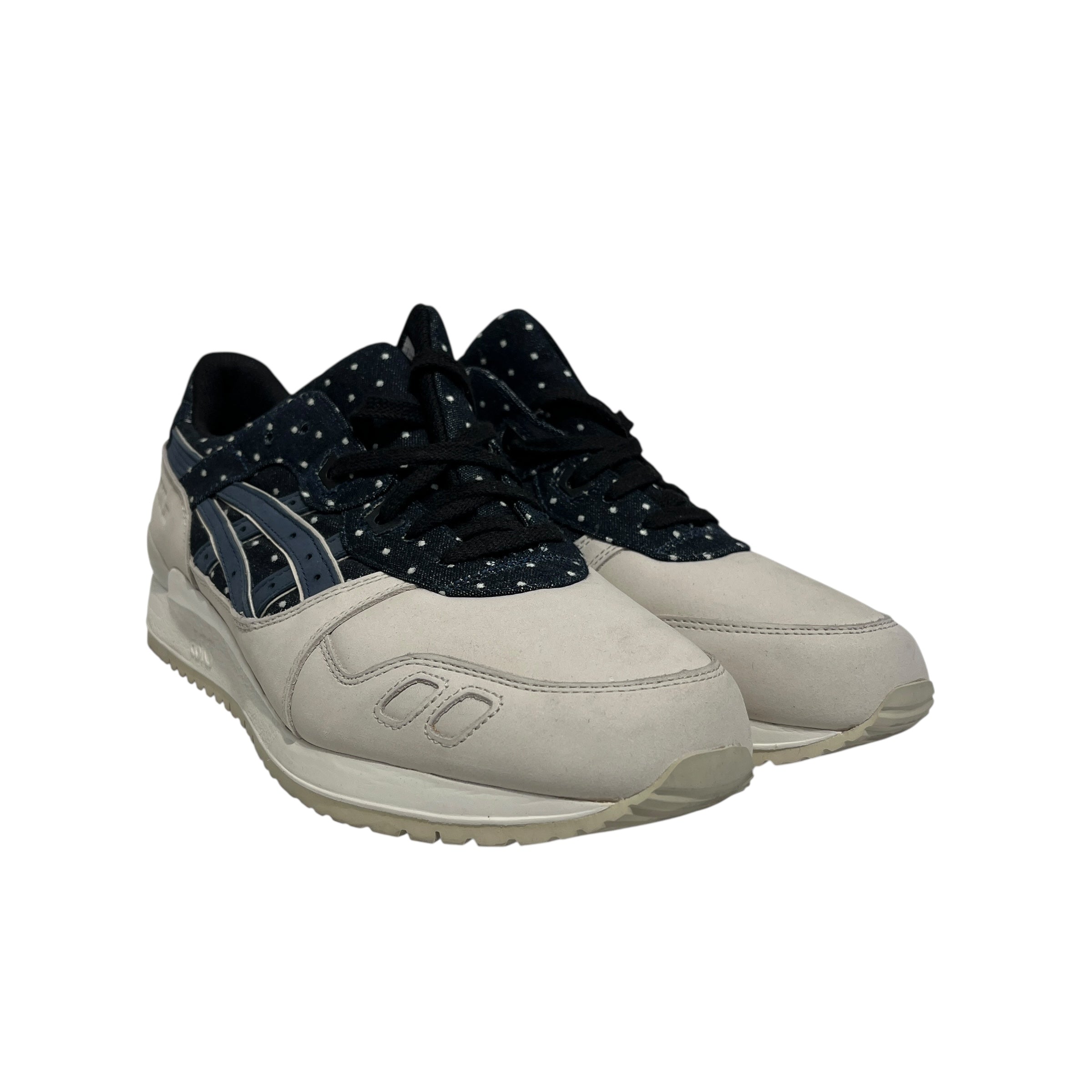 ASICS/Low-Sneakers/US 12/Cotton/WHT/Asics with Polka dot denim view 1