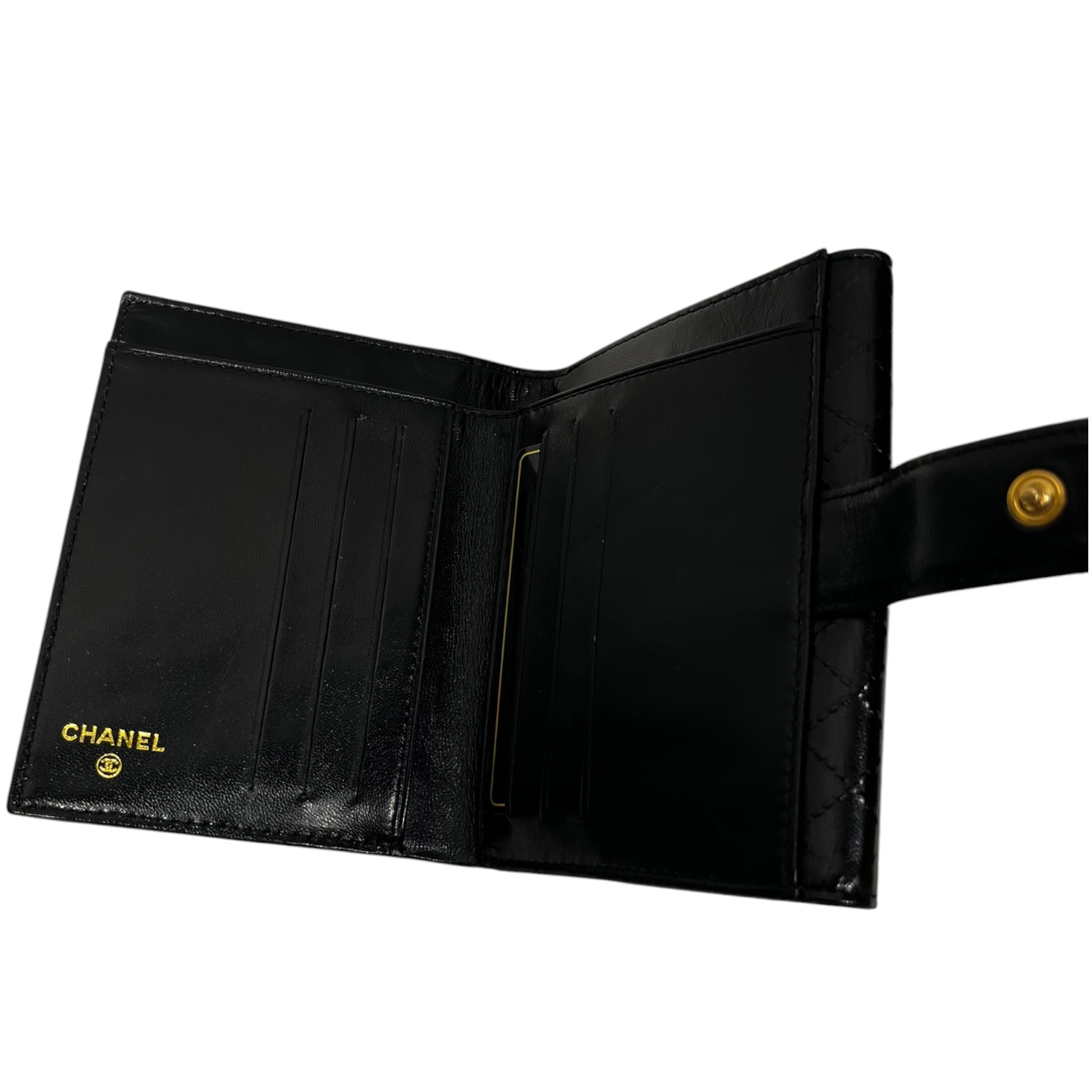 CHANEL/Wallet/Leather/BLK/L's/Matelasse Quilted Leather view 3