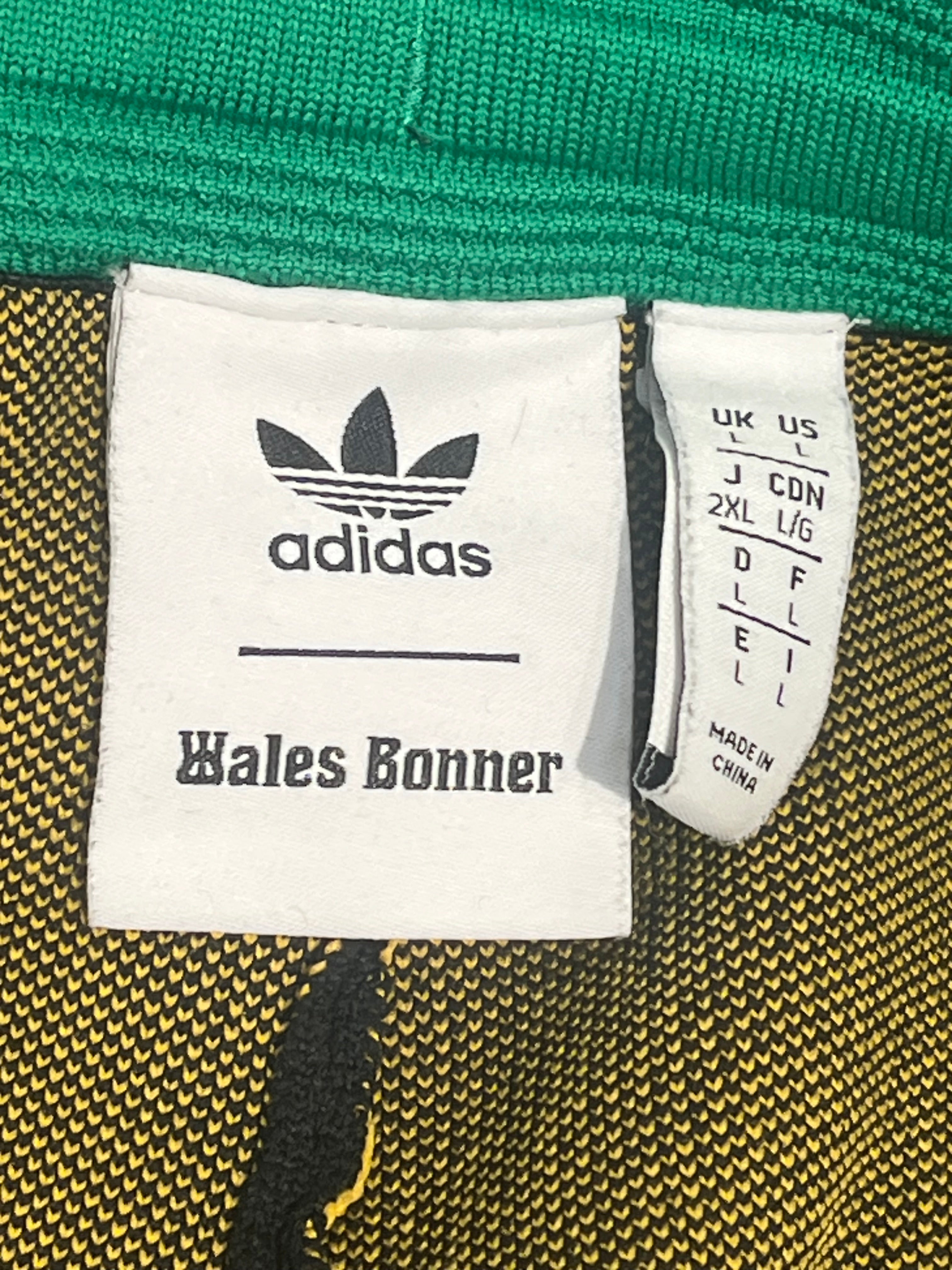 WALES BONNER/adidas/Pants/L/Polyester/BLK/BLACK YELLOW TRACK PANTS view 3