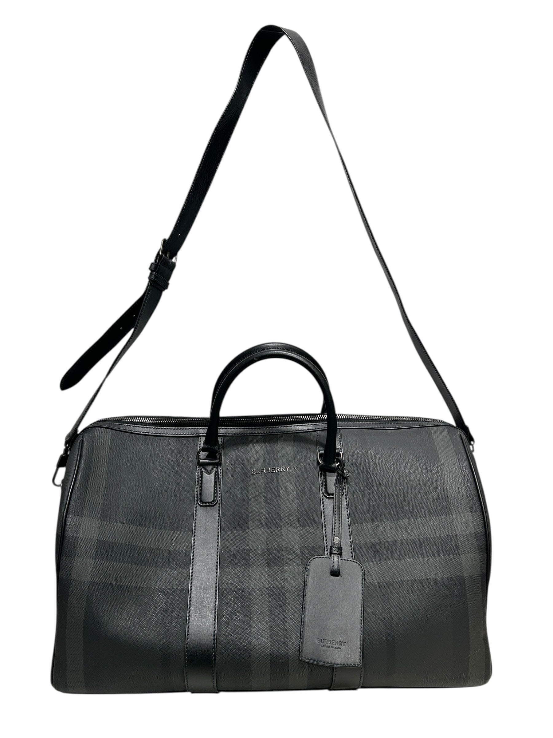 BURBERRY/Luggage/Plaid/Leather/BLK/ view 1