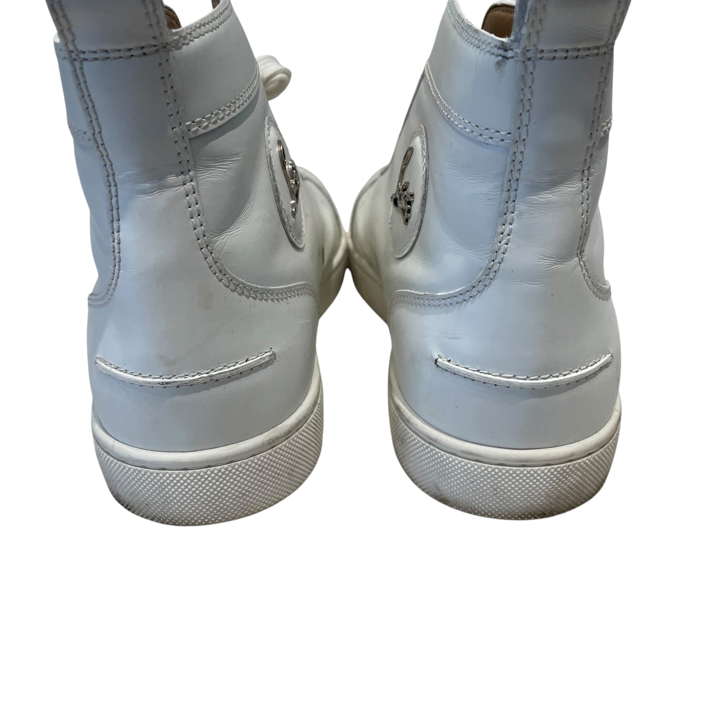 Christian Louboutin/Hi-Sneakers/US 9/Leather/WHT/Flat White High Sneakers view 7