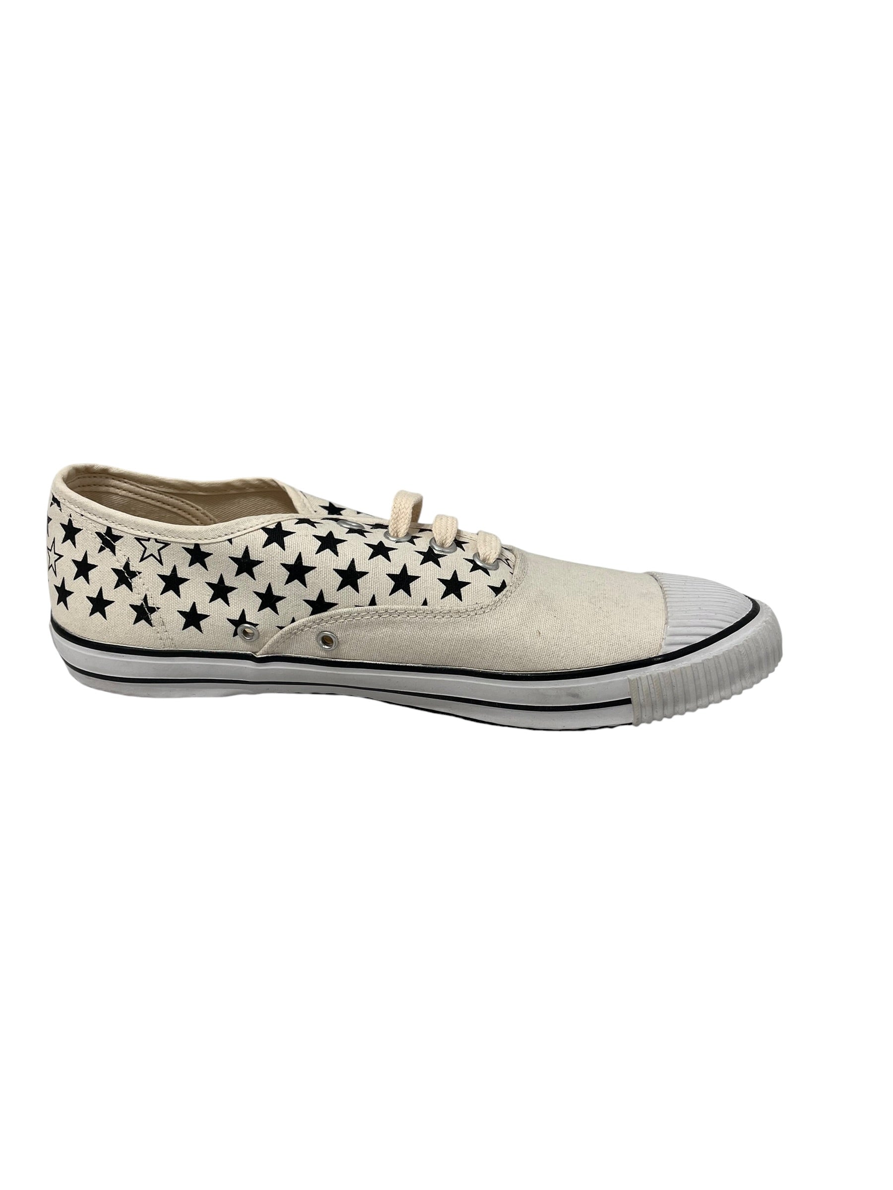BATA/COMME des GARCONS/Low-Sneakers/US 9/CRM/TENNIS RIGE TOE BOX 8 STARS view 4