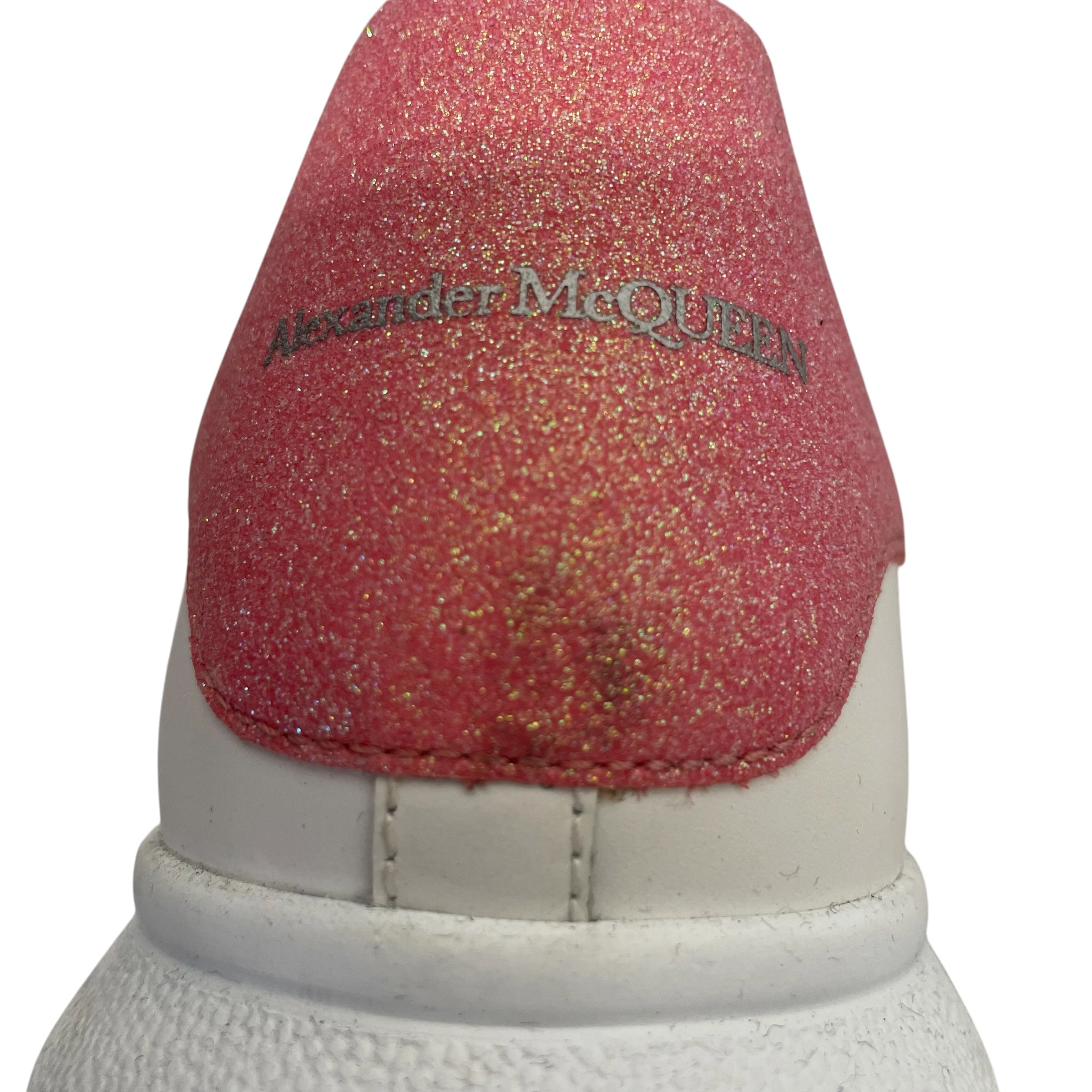 Alexander McQueen/Low-Sneakers/EU 39/Leather/WHT/PINK GLITTER view 7