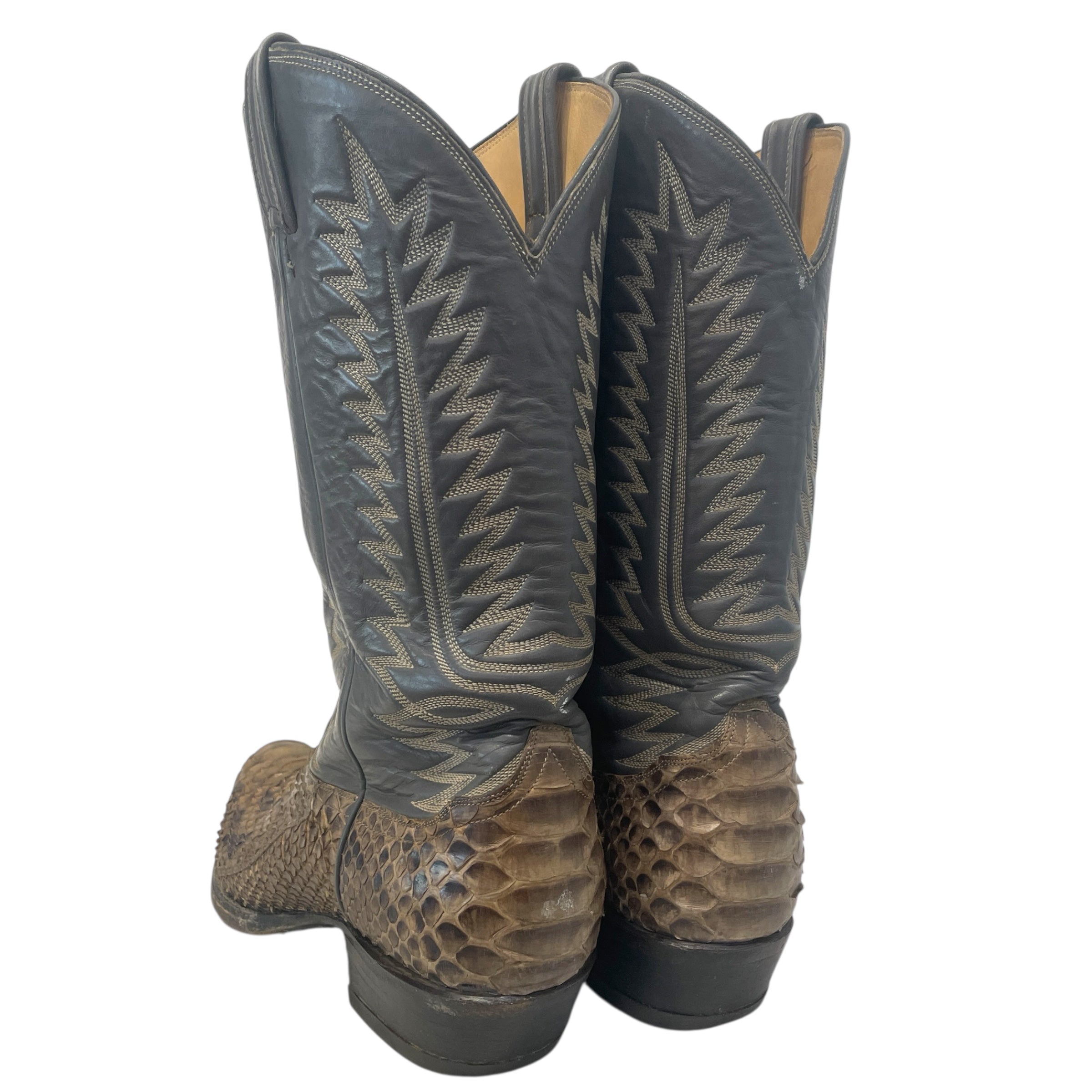 TONY LAMA/Cowboy Boots/US 5/Animal Pattern/Leather/BRW/Python view 2