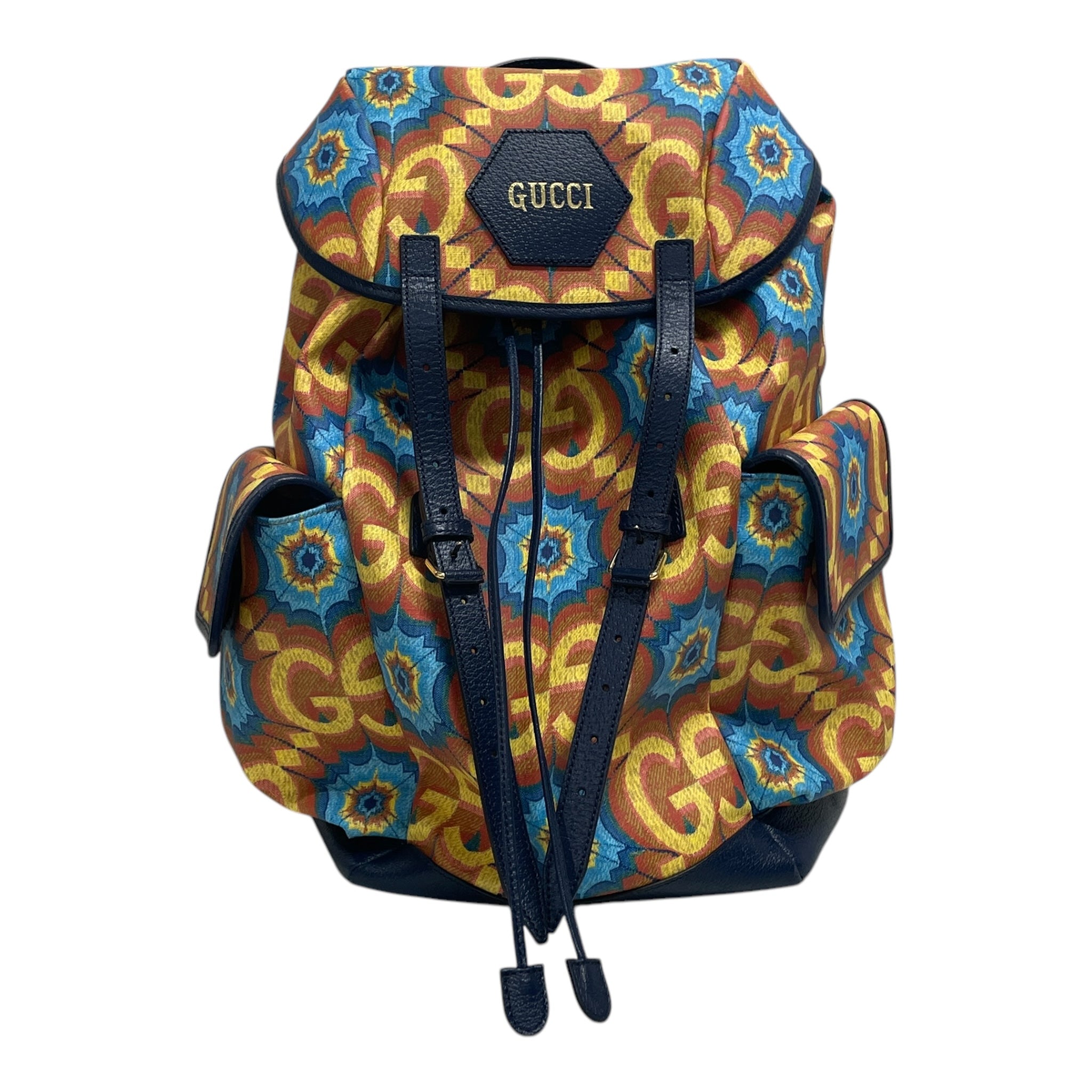 GUCCI/Backpack/All Over Print/Leather/MLT/BLUE ORANGE YLLW view 1