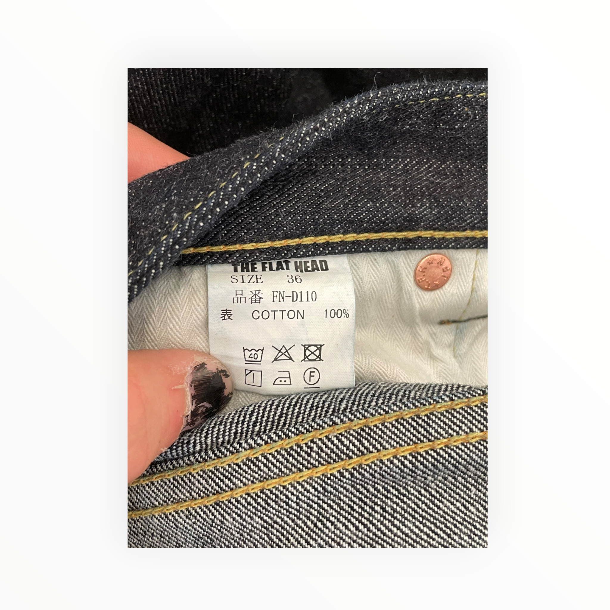 THE FLAT HEAD/Straight Pants/36/Denim/NVY/d110 view 4