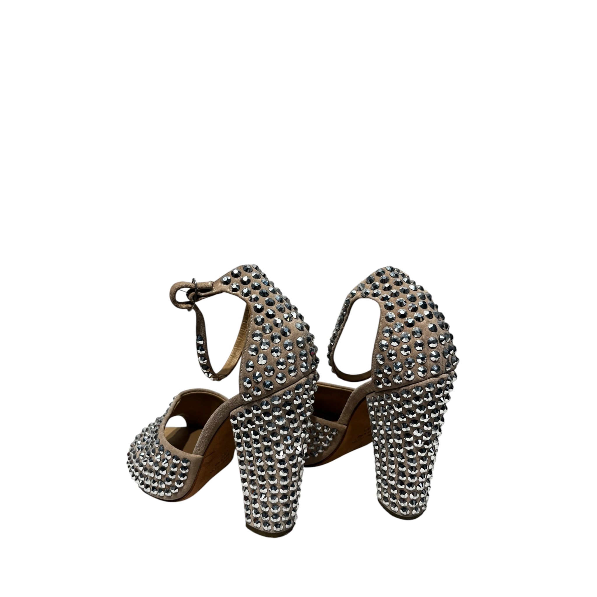 GIUSEPPE ZANOTTI DESIGN/Heels/EU 38/Iridescent/Suede/BEG/embellished view 5