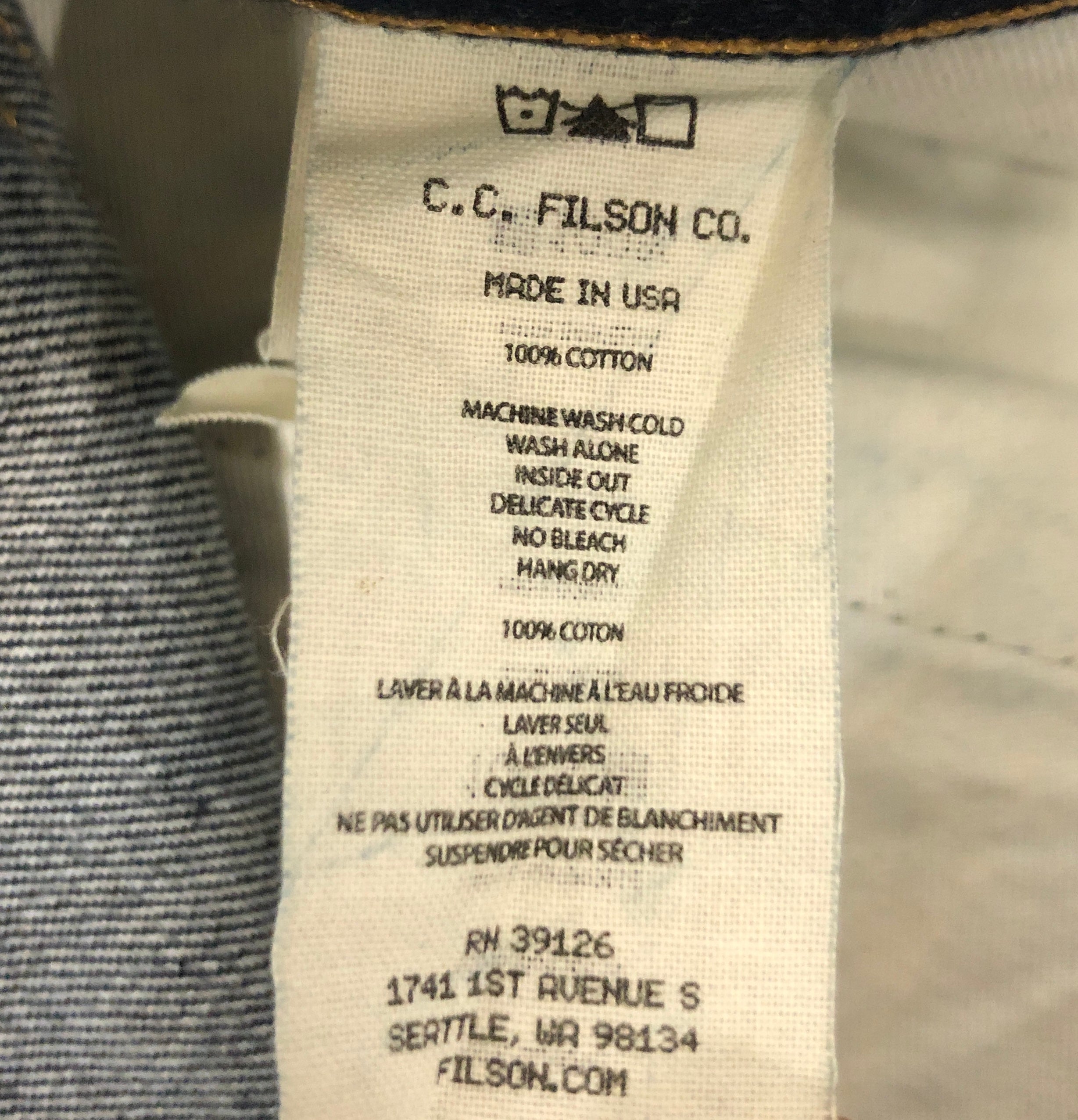 FILSON/Pants/32/Denim/NVY/32/33 view 5