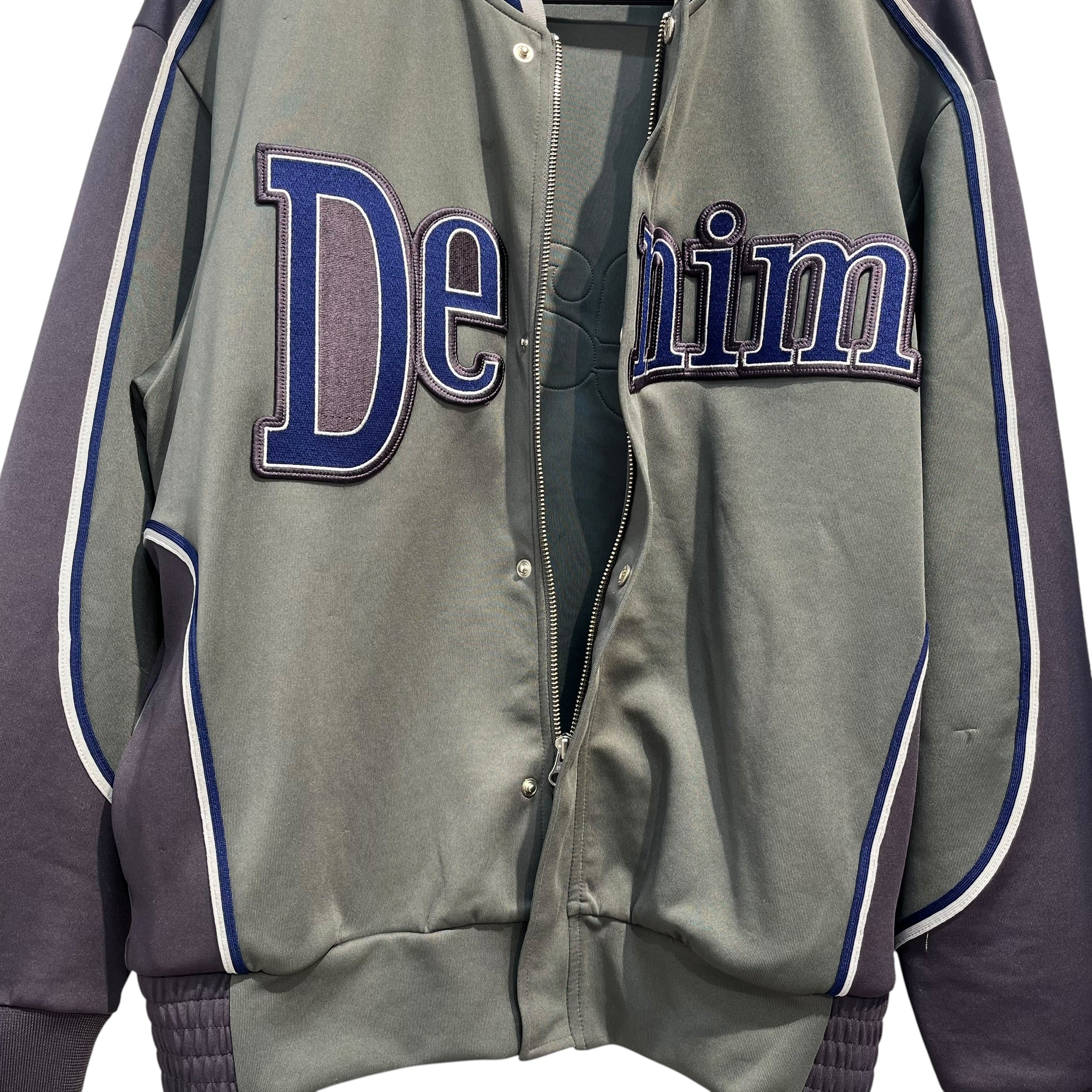 DENIM TEARS/Jacket/S/NVY/embrodired front back view 4
