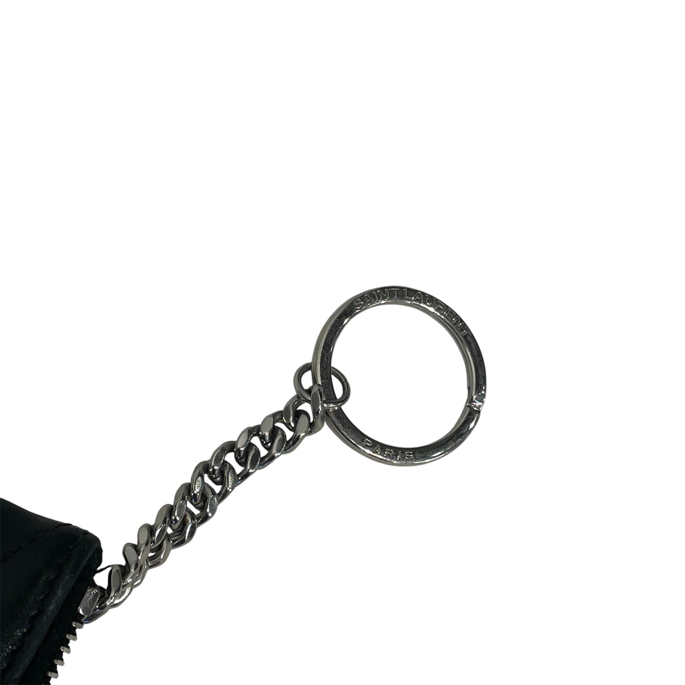 SAINT LAURENT/Coin Wallet/Leather/BLK/BLACK QUILTING view 6