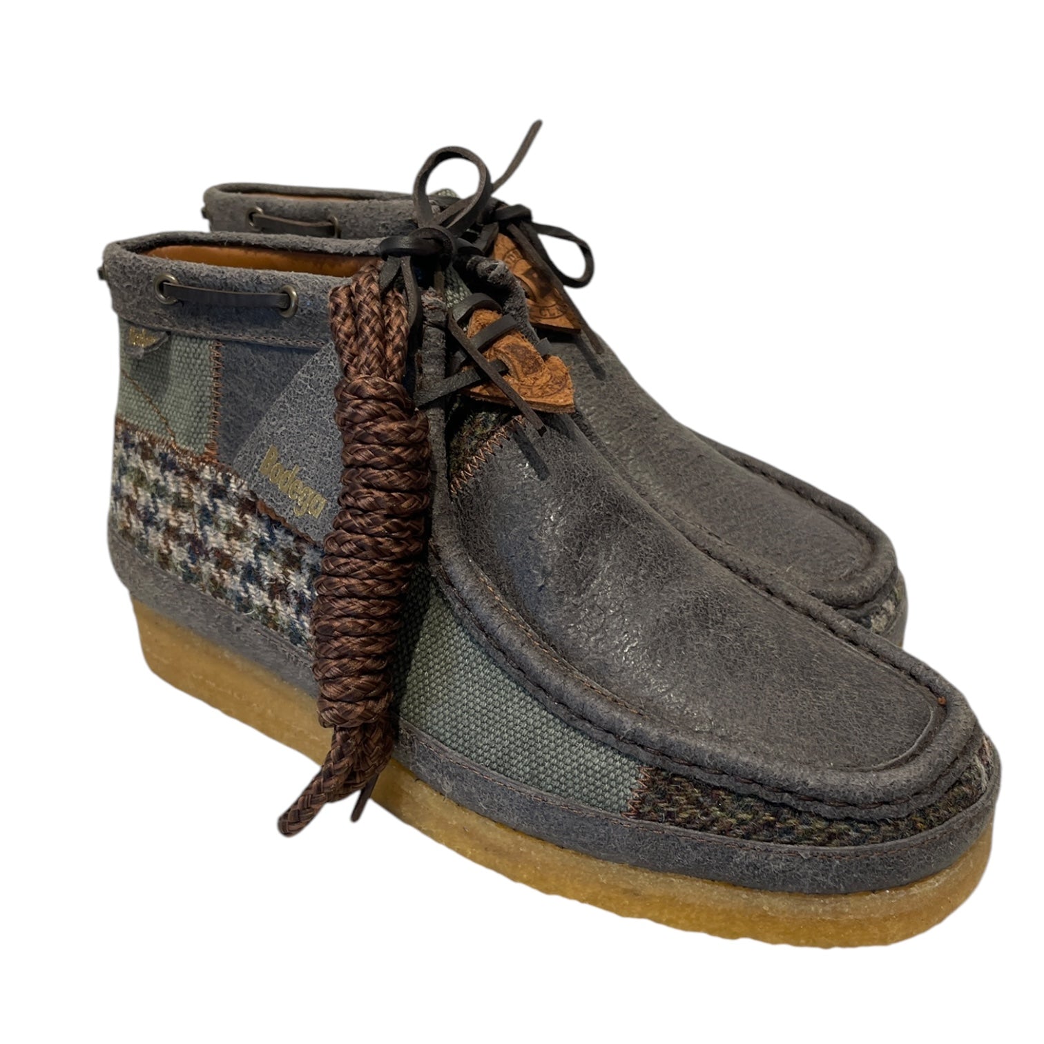 Clarks/BODEGA/Chukka Boots/US 8.5/All Over Print/Wool/GRY/PATCHWORK view 1