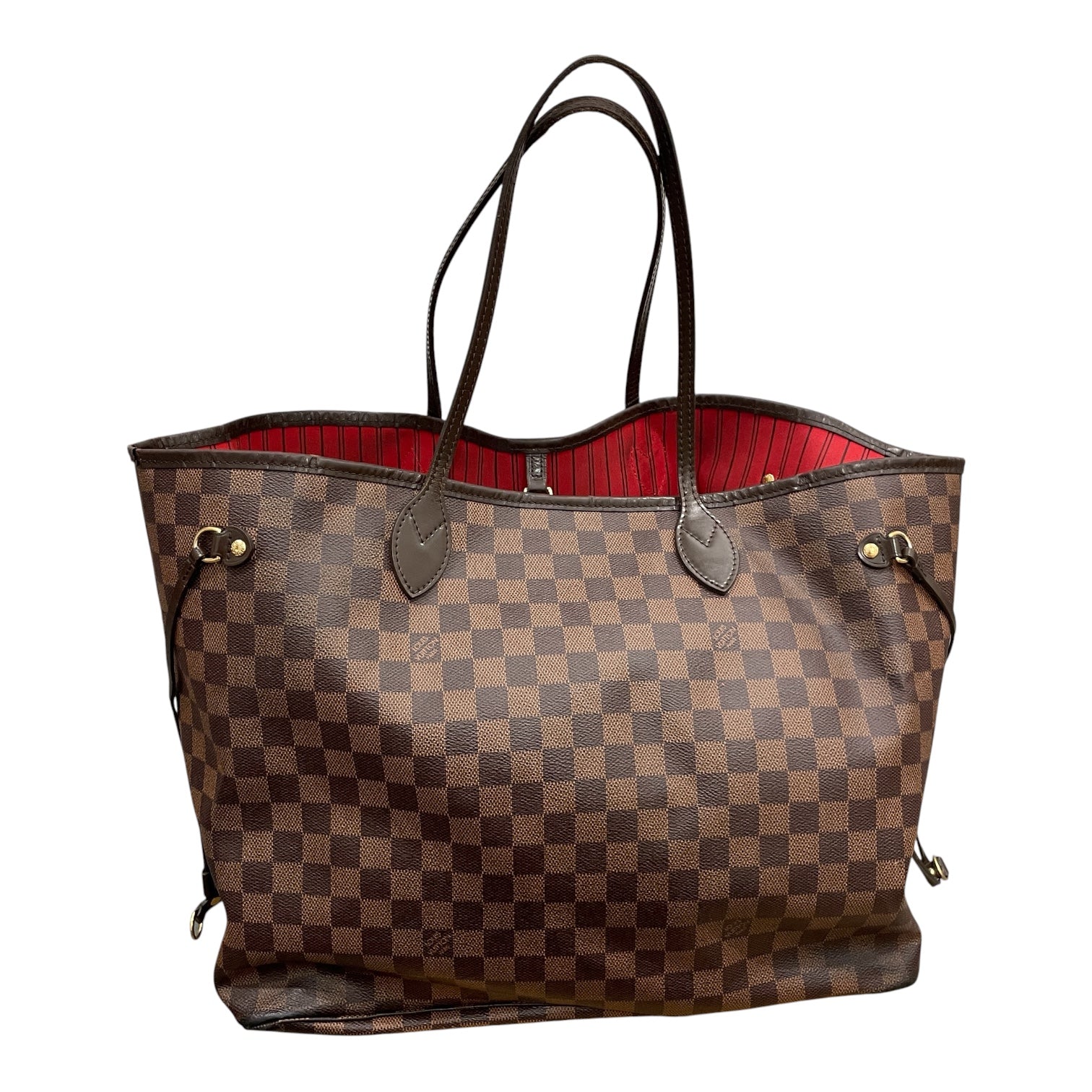 LOUIS VUITTON/Tote Bag/Monogram/Leather/BRW/neverfull bandouliere view 1