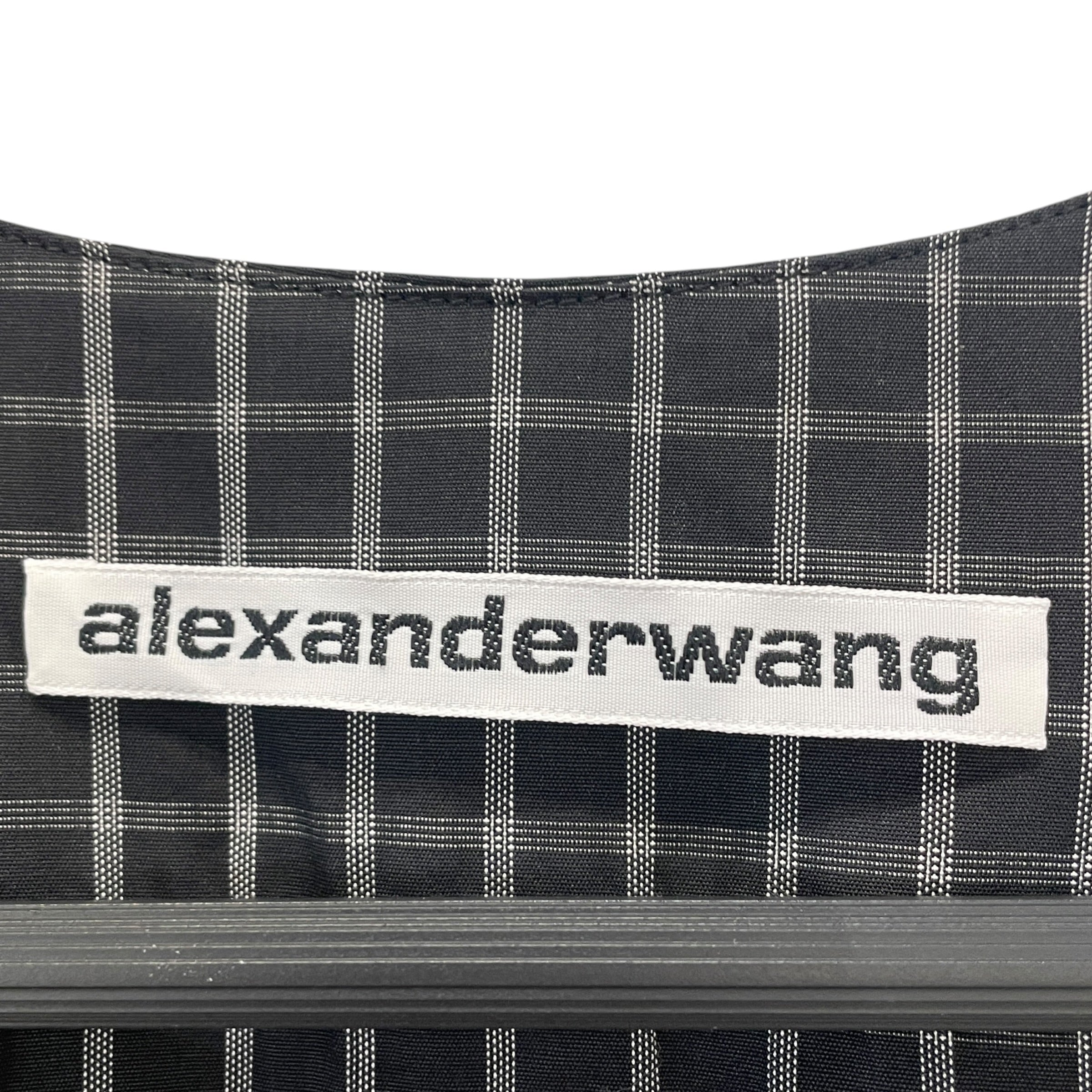 Alexander Wang/SL Blouse/M/Plaid/BLK/ view 3