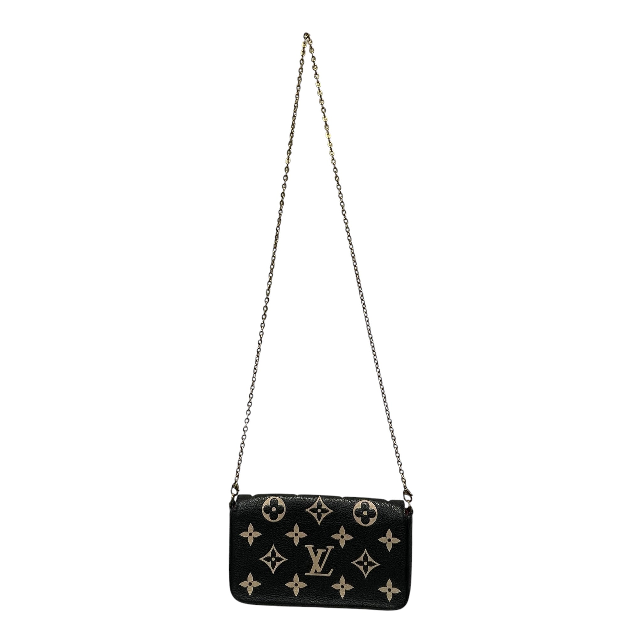 LOUIS VUITTON/Cross Body Bag/Monogram/Leather/BLK/POCHETTE FELICIE view 2