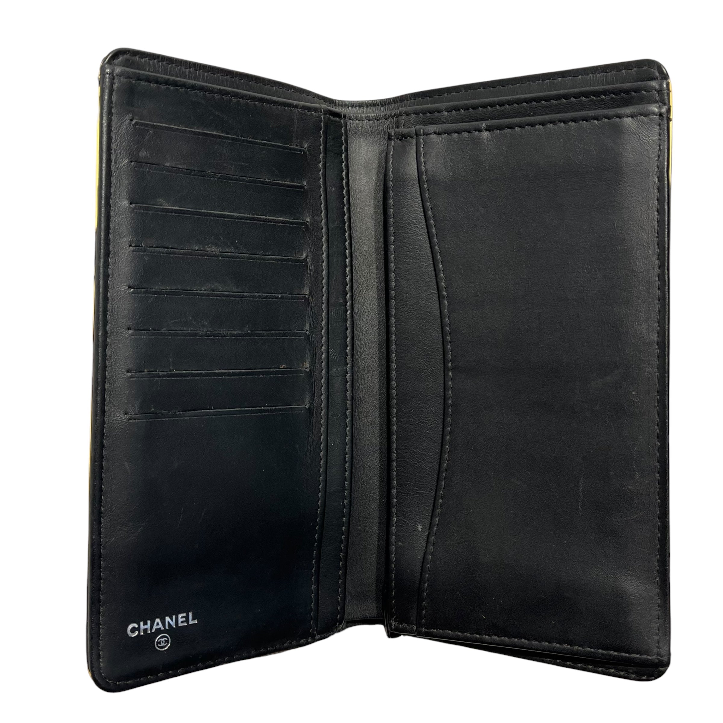 CHANEL/Long Wallet/Stripe/Leather/YEL/L's/ view 3