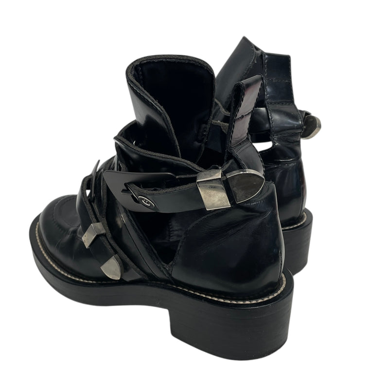 BALENCIAGA/Ankle Boots/US 6.5/Leather/BLK/CEINTURE ANKLE BOOT