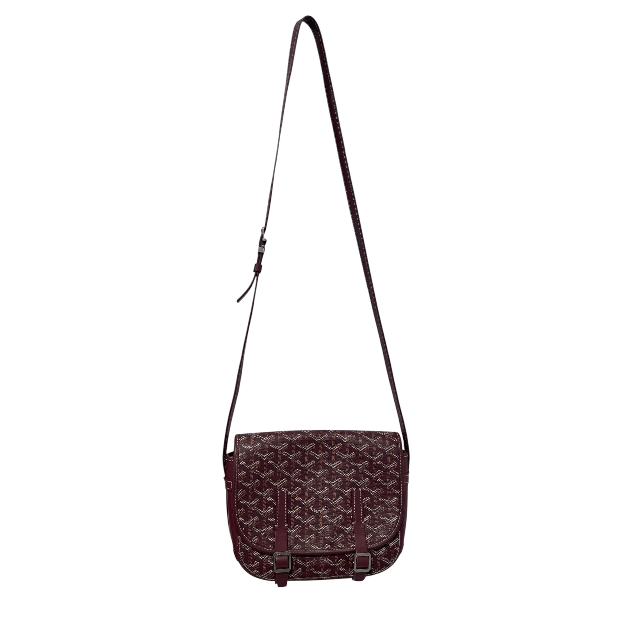 GOYARD/Cross Body Bag/Monogram/Leather/PPL/BELVEDERE MESSENGER view 1