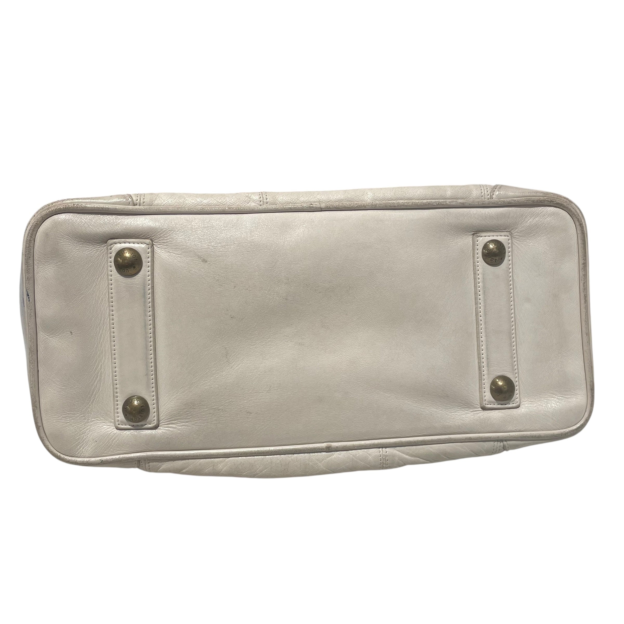 LOUIS VUITTON/Bag/Leather/WHT/Rivieting Bag view 3