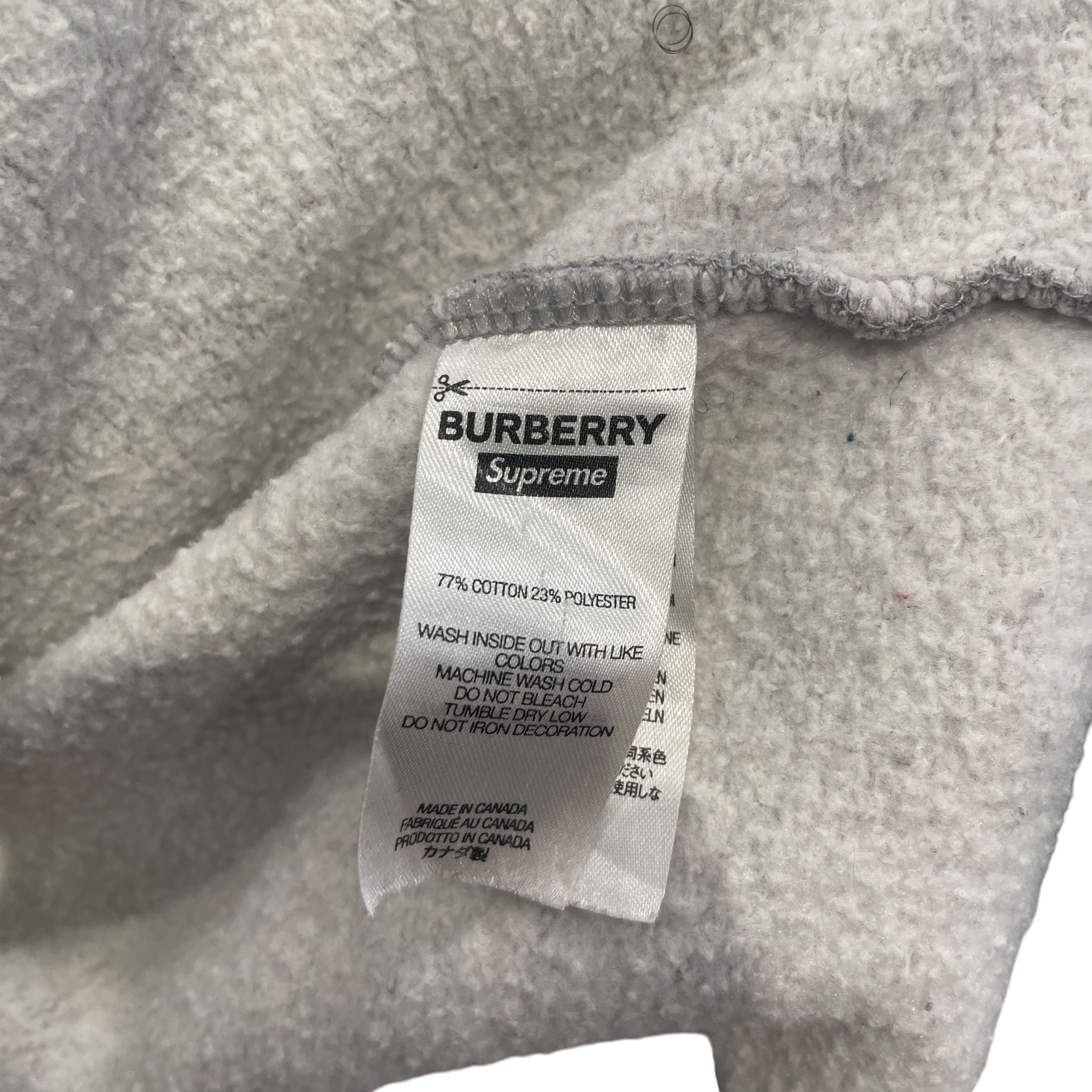 BURBERRY LONDON/Supreme/Hoodie/XL/Cotton/GRY/BOX LOGO STRIPE BURBERRY view 4