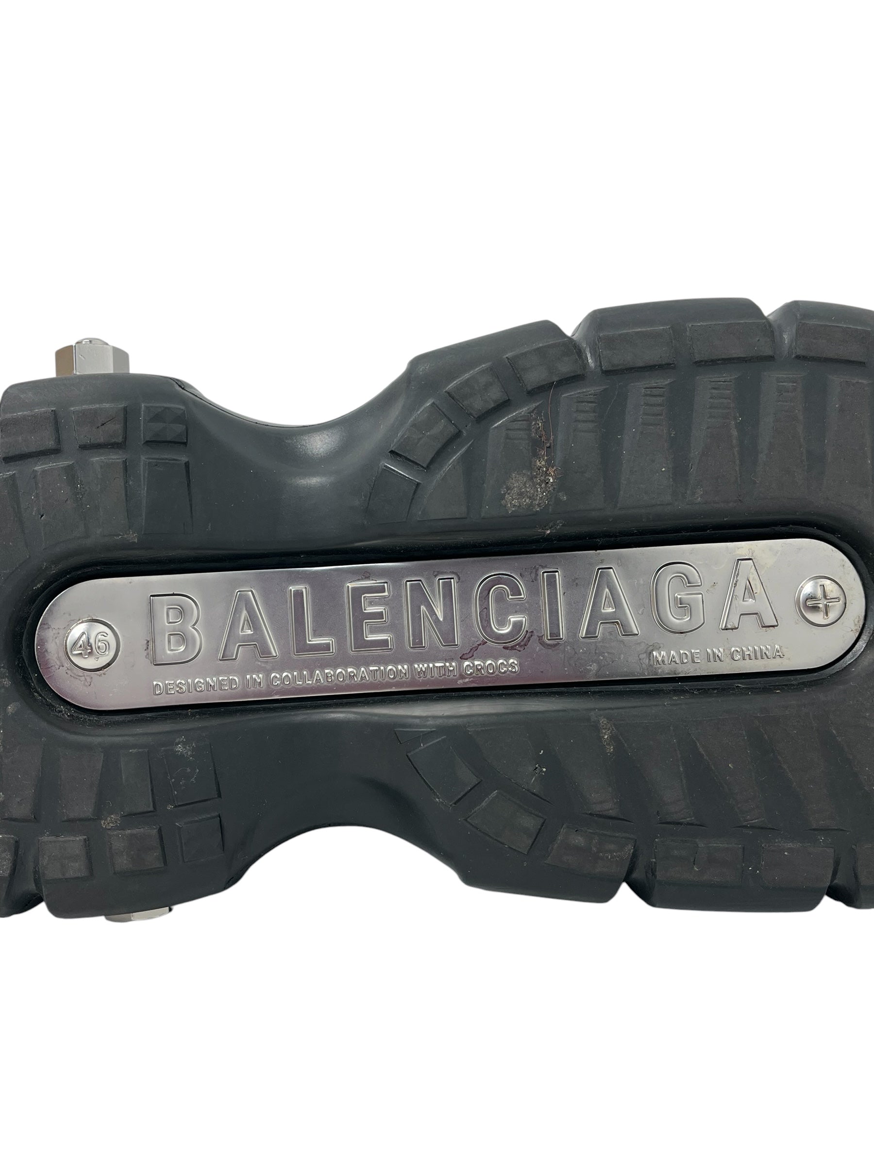 BALENCIAGA/crocs/Sandals/EU 46/BLK/HARD CROC PLATFORM view 8