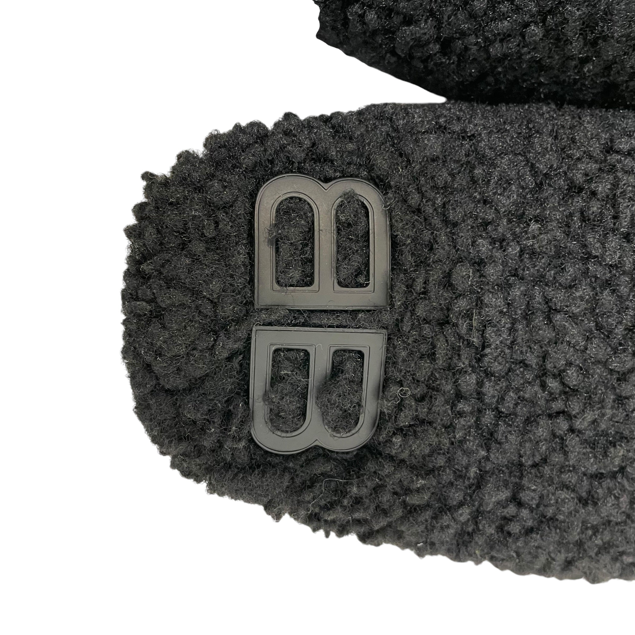 BALENCIAGA/Sandals/EU 38.5/Fur/BLK/Cosy BB view 6