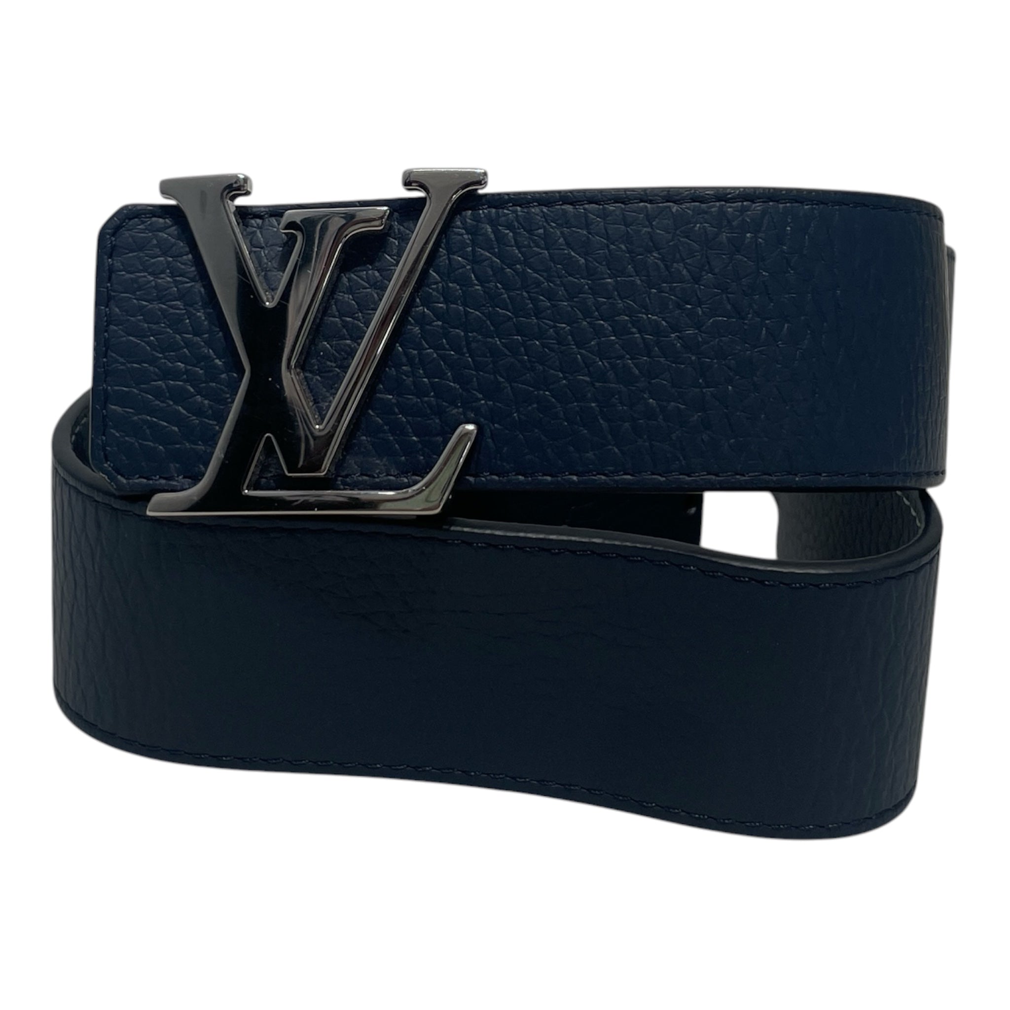 LOUIS VUITTON/Belt/Leather/NVY/LV LOGO view 1