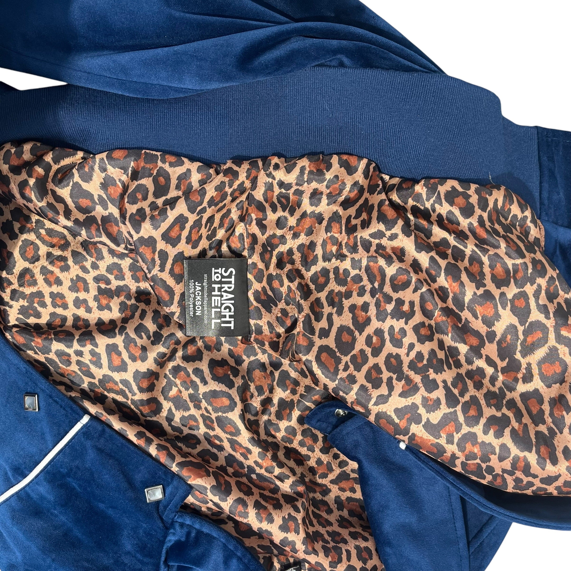 STRAIGHT TO HELL/Flight Jkt/XL/Polyester/BLU/Single Breasted/DIAMOND PEARL SNAP-WESTERN view 5