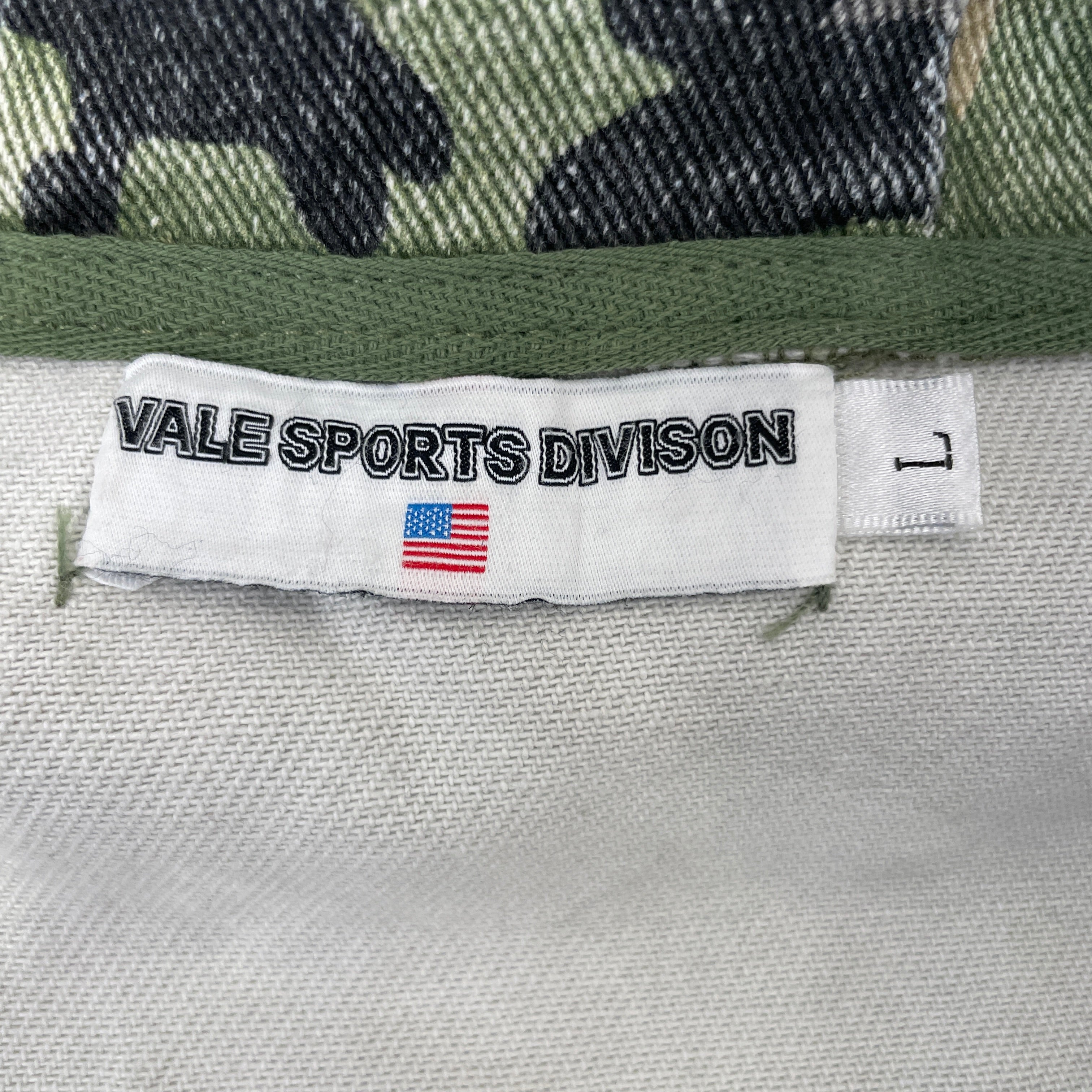 vale sports division/Zip Up Hoodie/L/Cotton/GRN/camozipup/rhinestones view 3